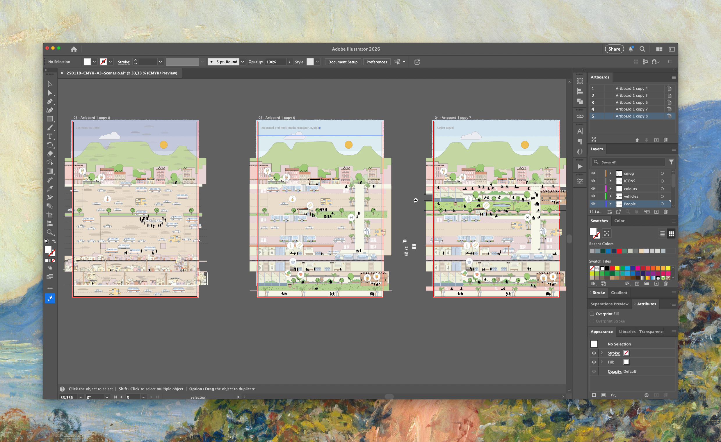 More alternative scenarios to prepare. Same layout and structure, but different storytelling and content for each one.