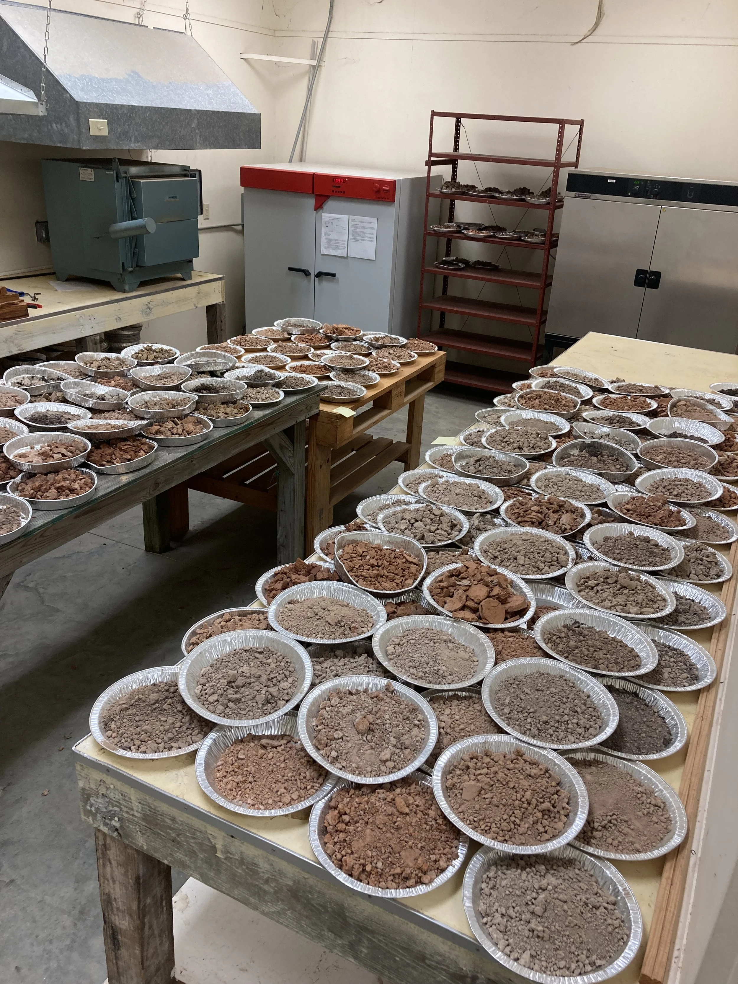 14 Air drying soil samples.JPG