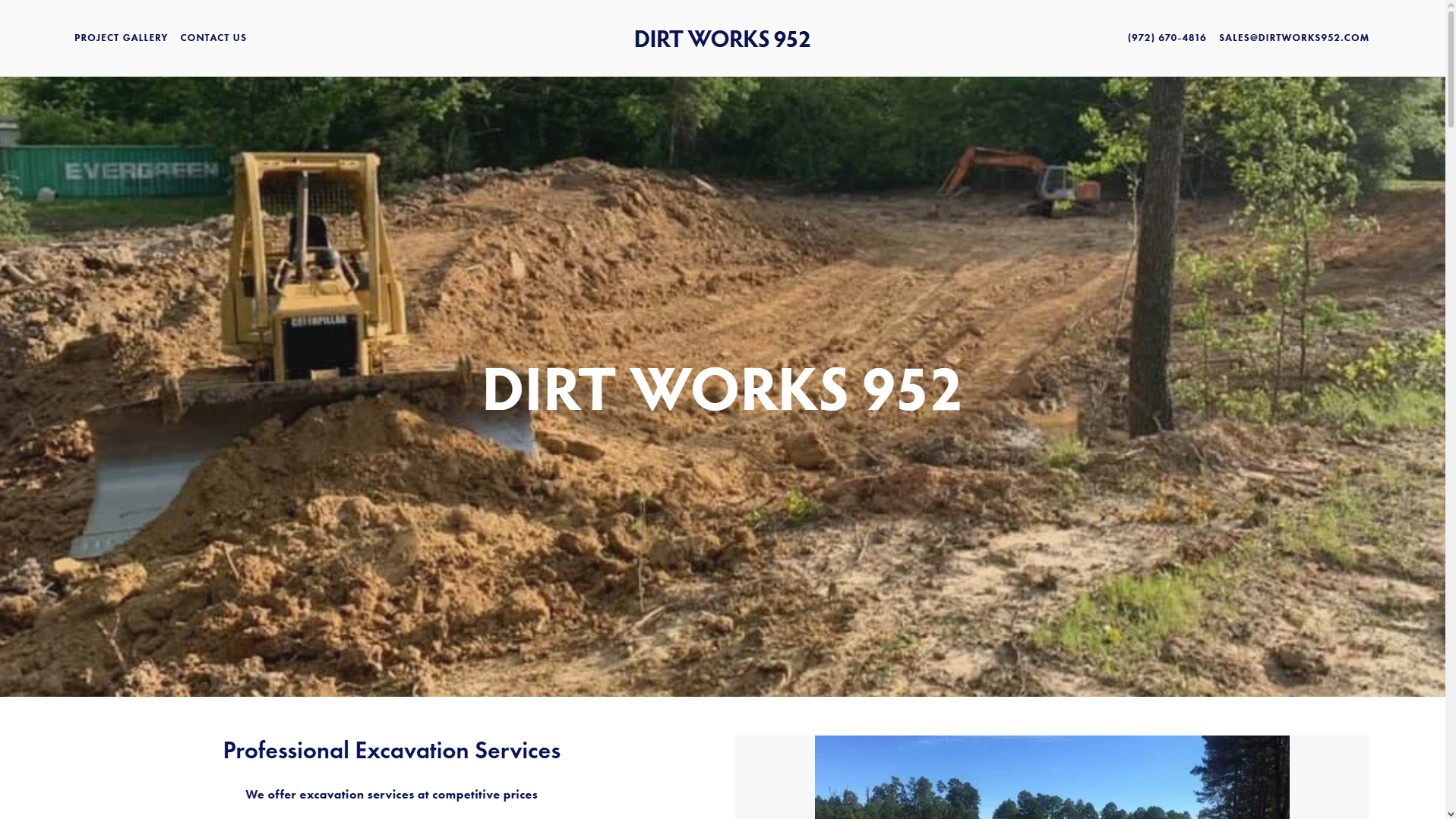 Dirt Works 952 - A website featuring excavation services at competitive prices. (Archived – No Longer Active)