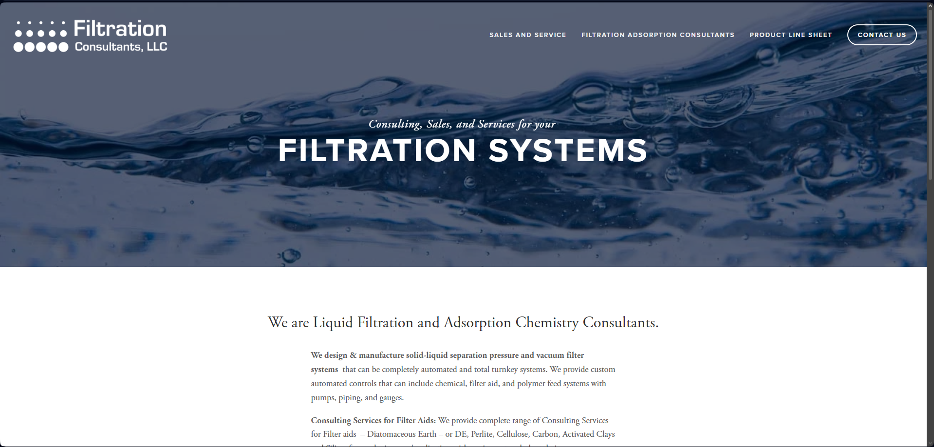 Filtration Consultants - Informational site offering filtration solutions and consulting.