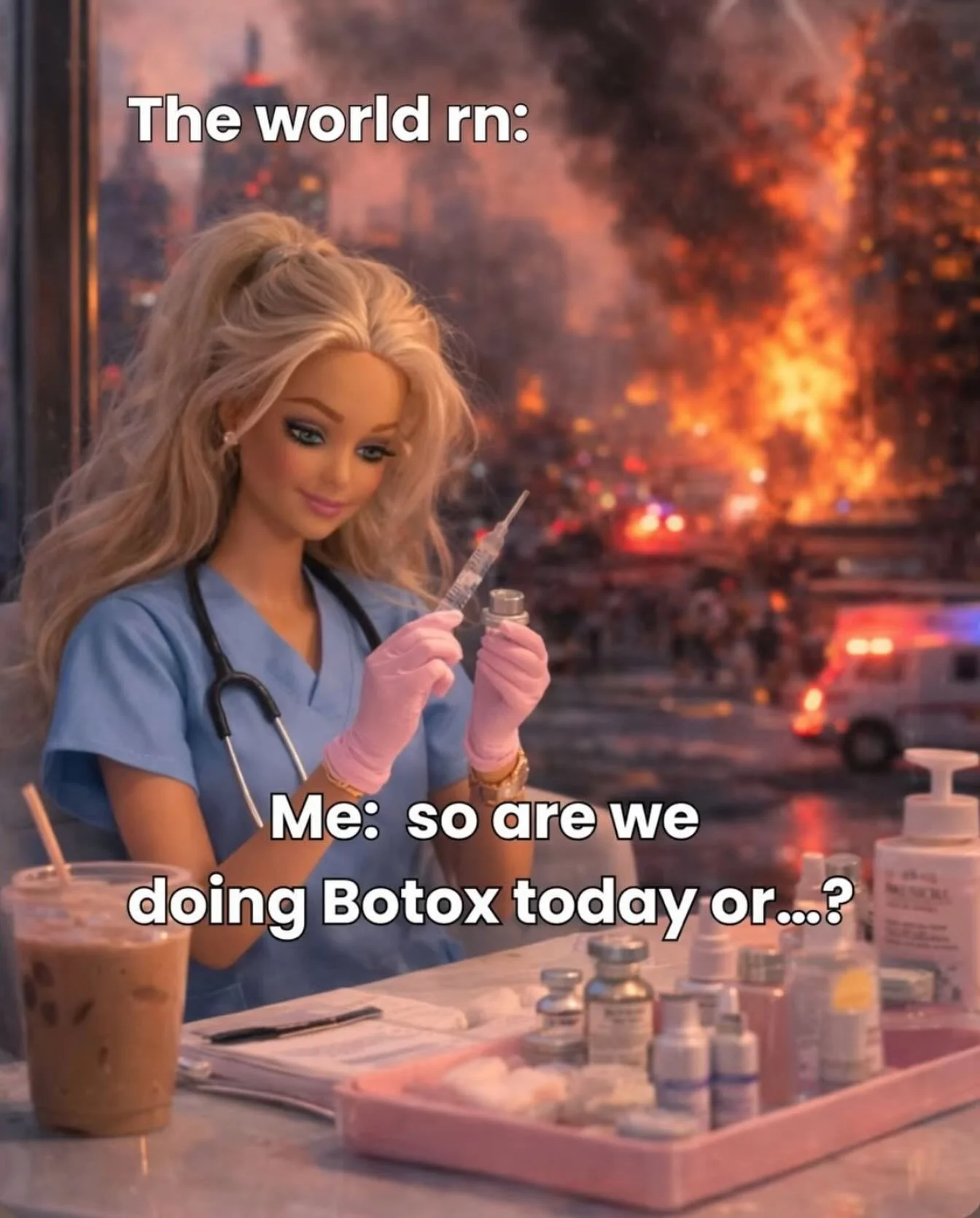 It&rsquo;s a fair question. I don&rsquo;t participate in watching the news, and I choose to shield my spiritual mind while enjoying smooth skin. You live your way, and I&rsquo;ll live mine 🤠
#smoothoperator🕺🏿 #botoxnurse #magicalpotion