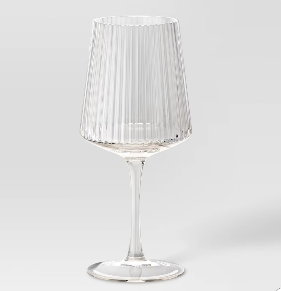 Target Ribbed Wine Glass