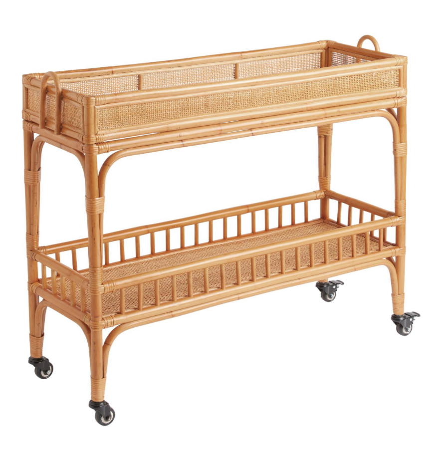 (Under $350) Rattan Bar Cart