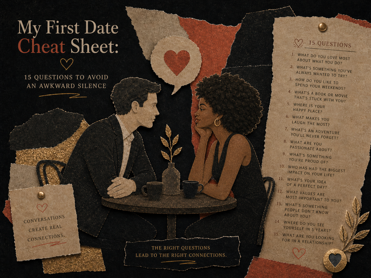 My First Date Cheat Sheet: 15 Questions to Avoid an Awkward Silence