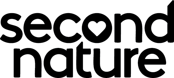 The logo for Second Nature, with a heart symbol in place of the letter 'o' in 'second'.
