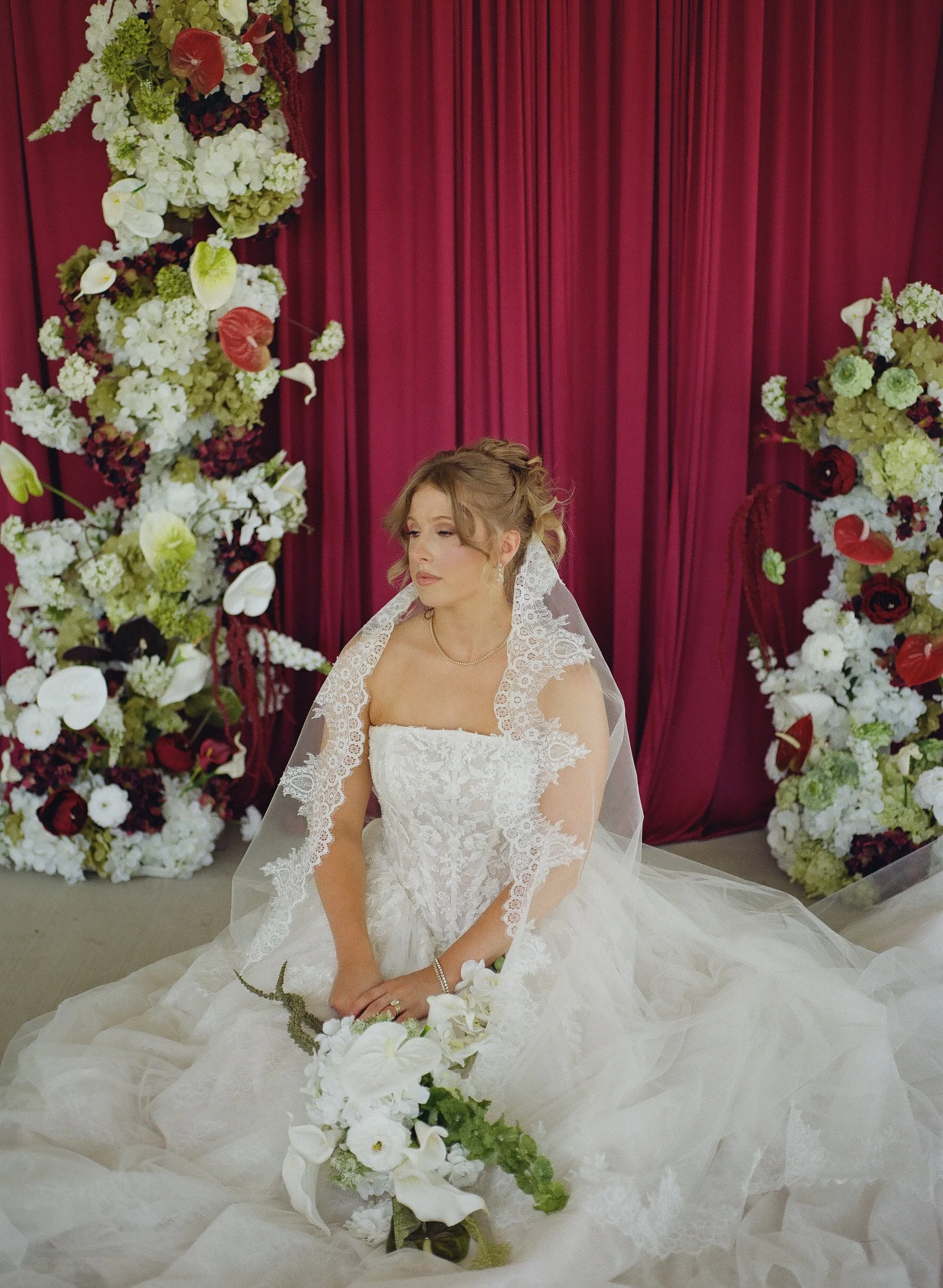 film bridal portrait