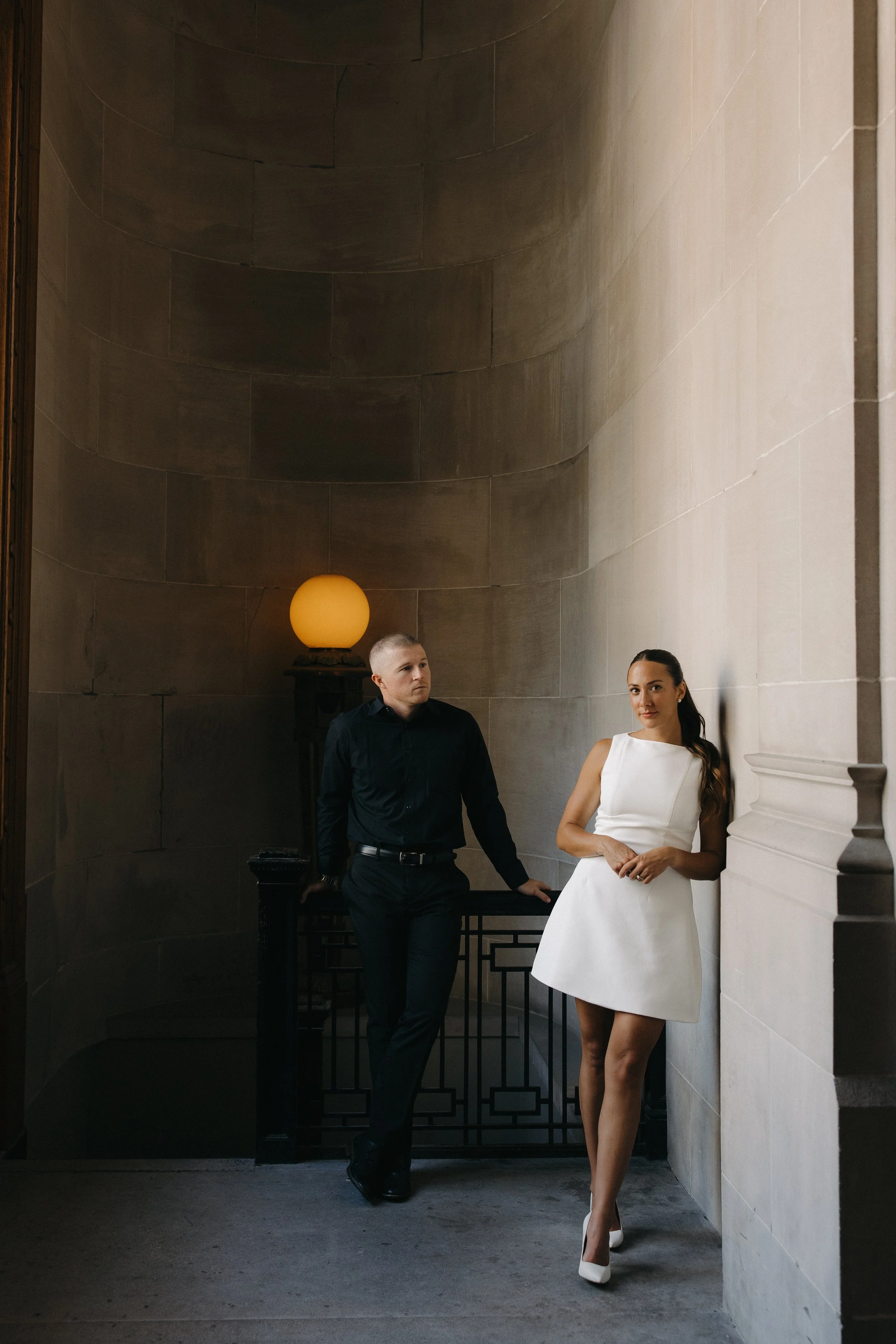 couple standing and looking at each other