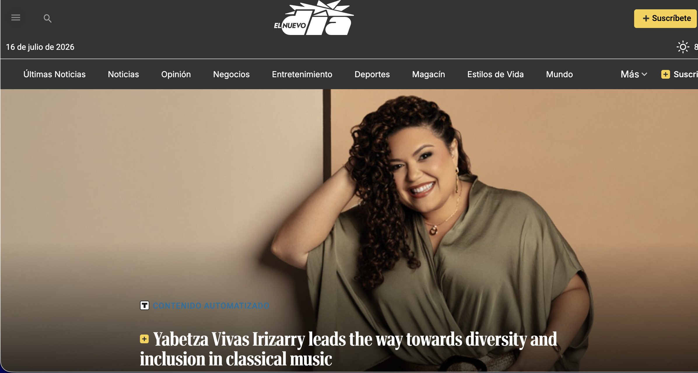 WOMEN OF THE YEAR: Yabetza Vivas Irizarry leads the way towards diversity and inclusion in classical music