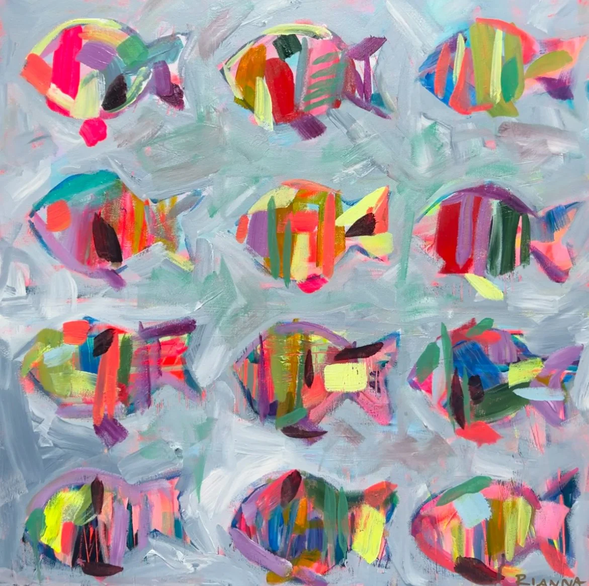 16x16 - With the Flow in Gray