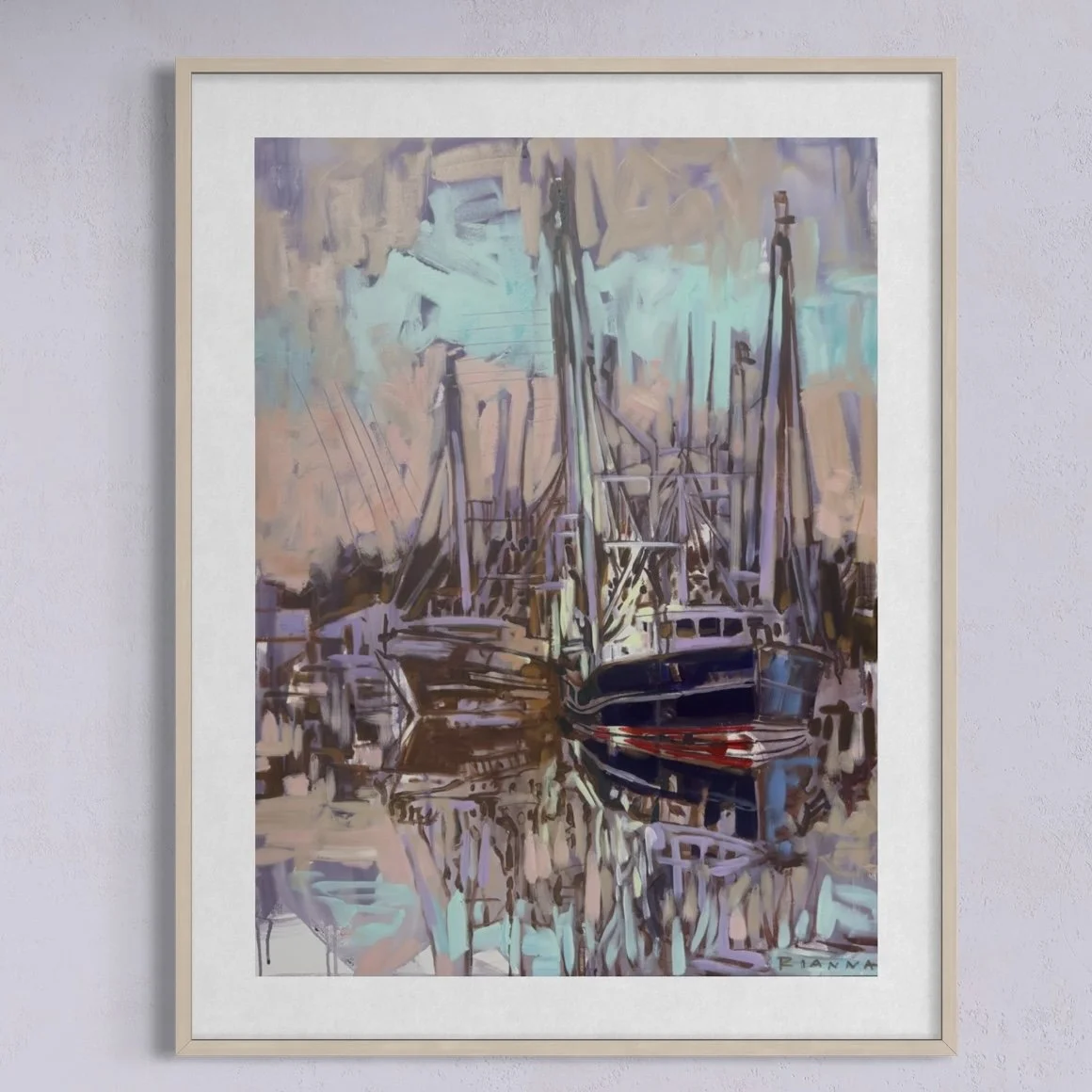 18x24 - Hushed Harbor in Lavender