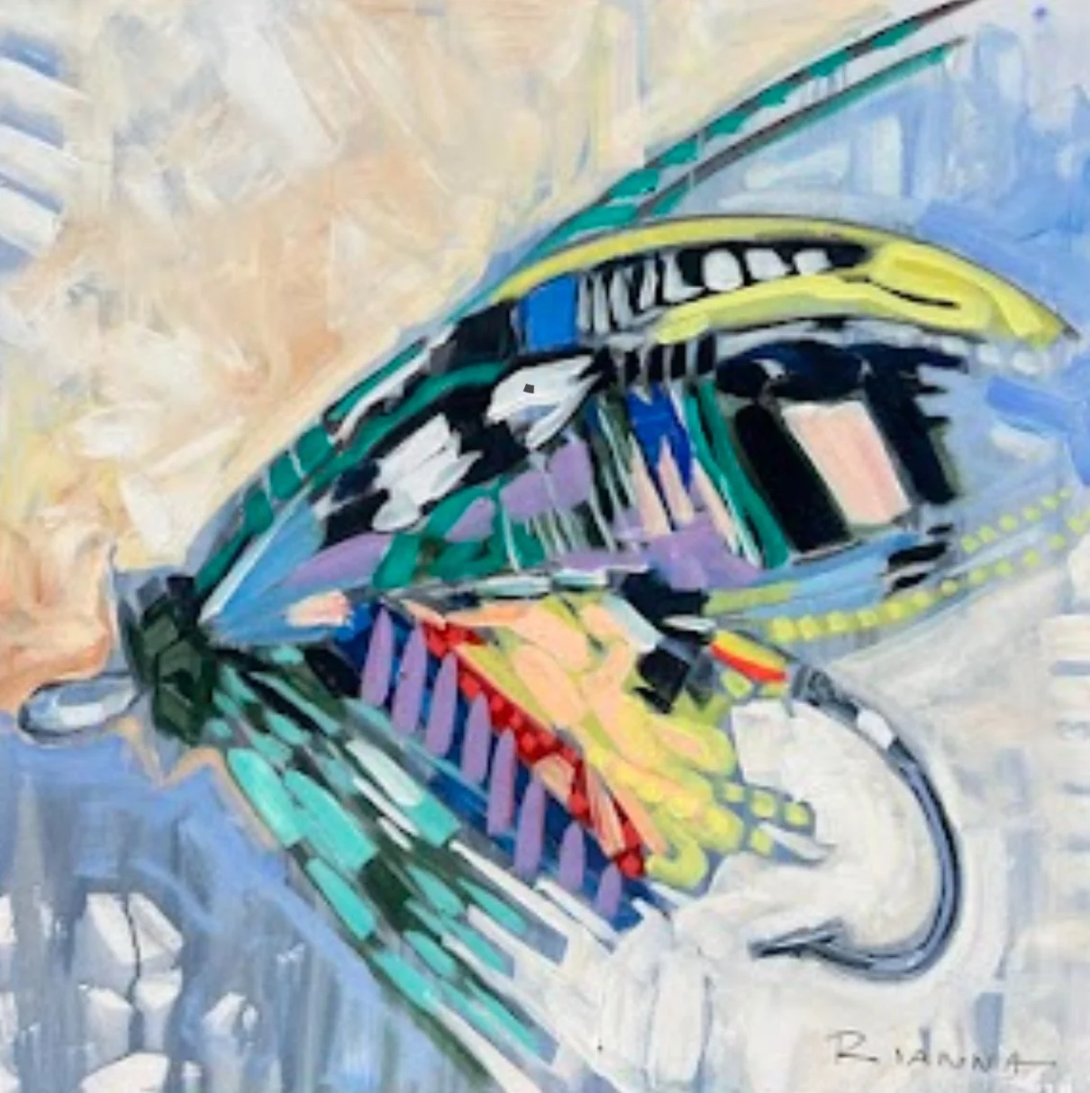 16x16 PRINT - Blue Fly Don't Bother Me