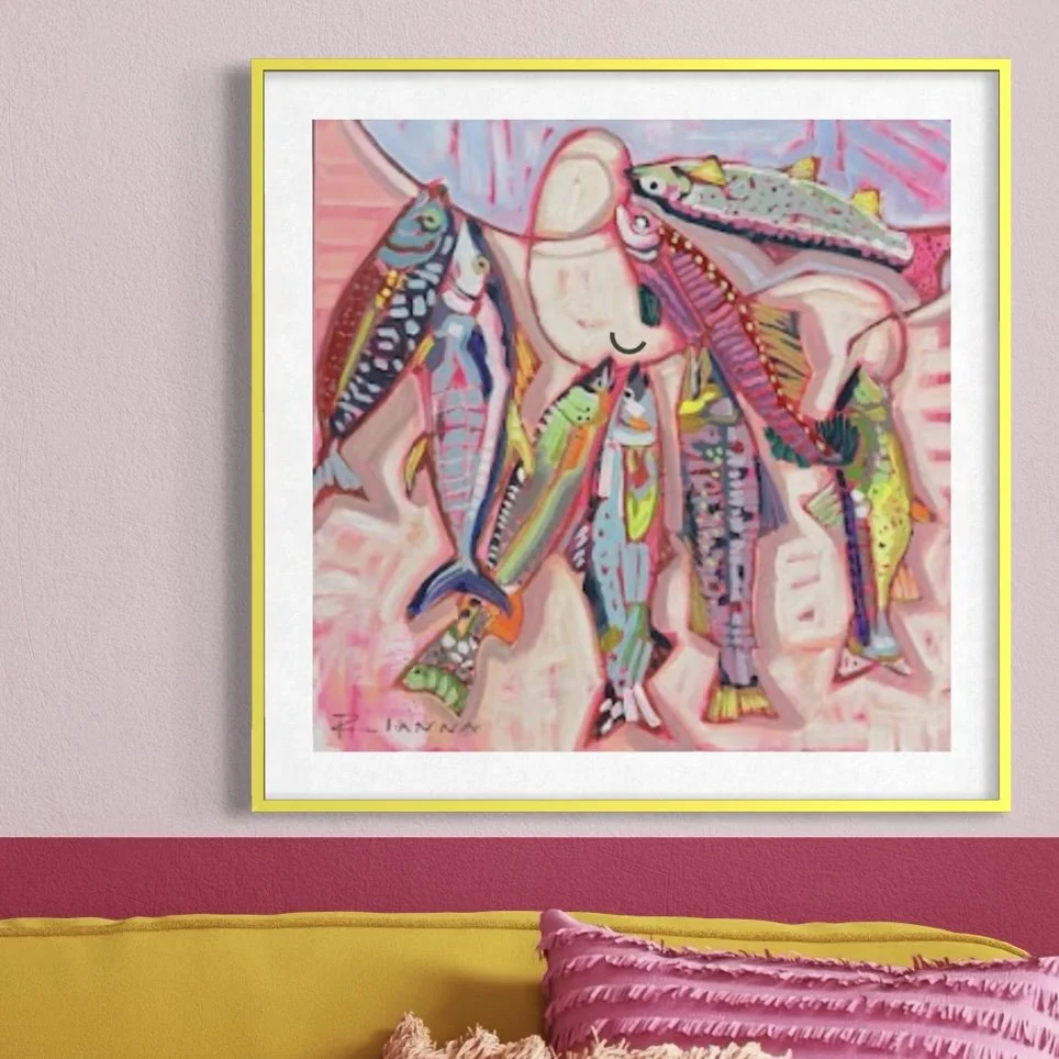 16x16 PRINT - Colorful Catch