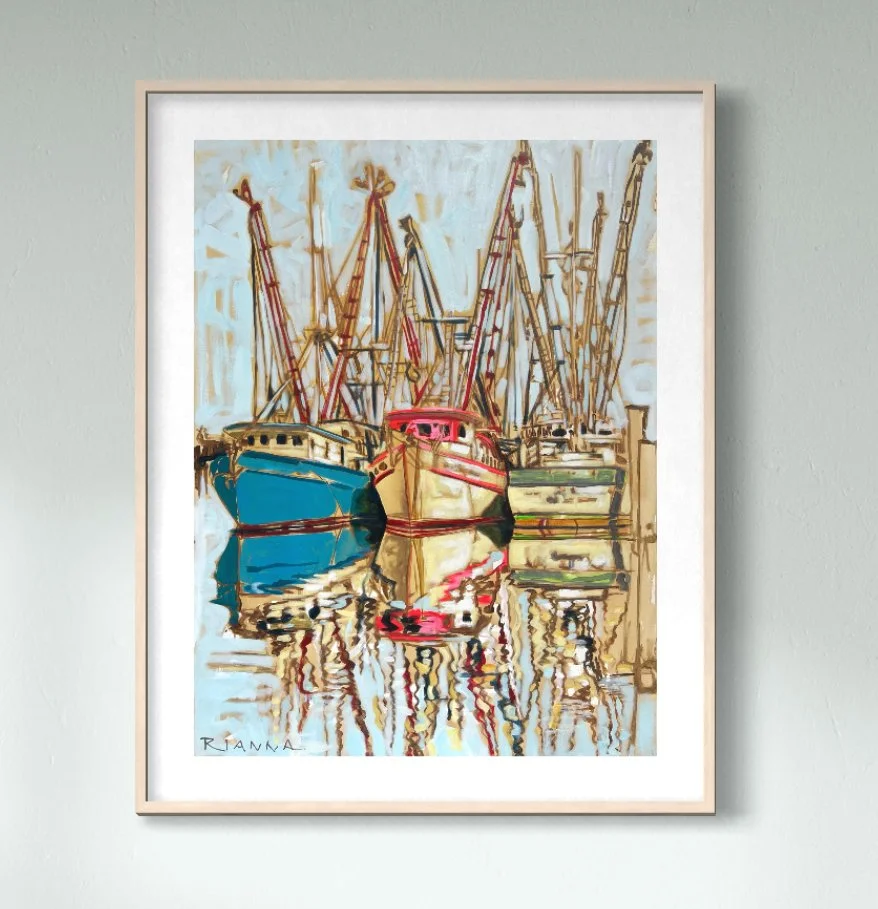 18x24 - Powder Blue Harbor