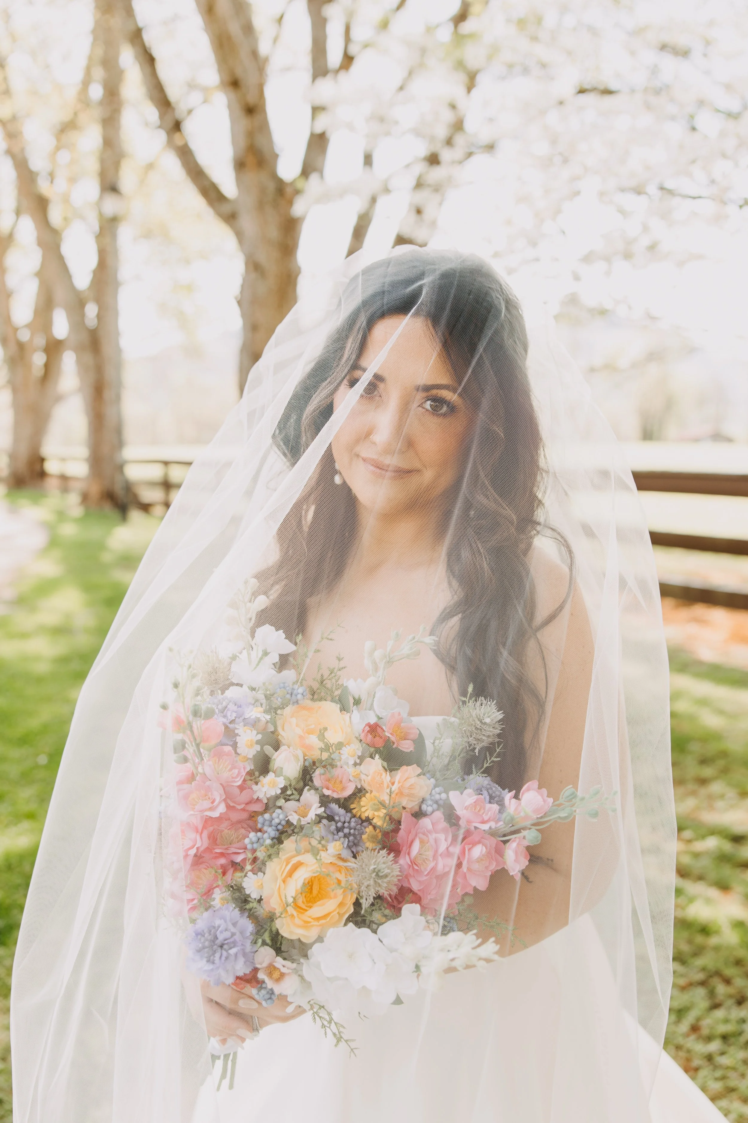 wildflower colorful bouquet with artificial flowers