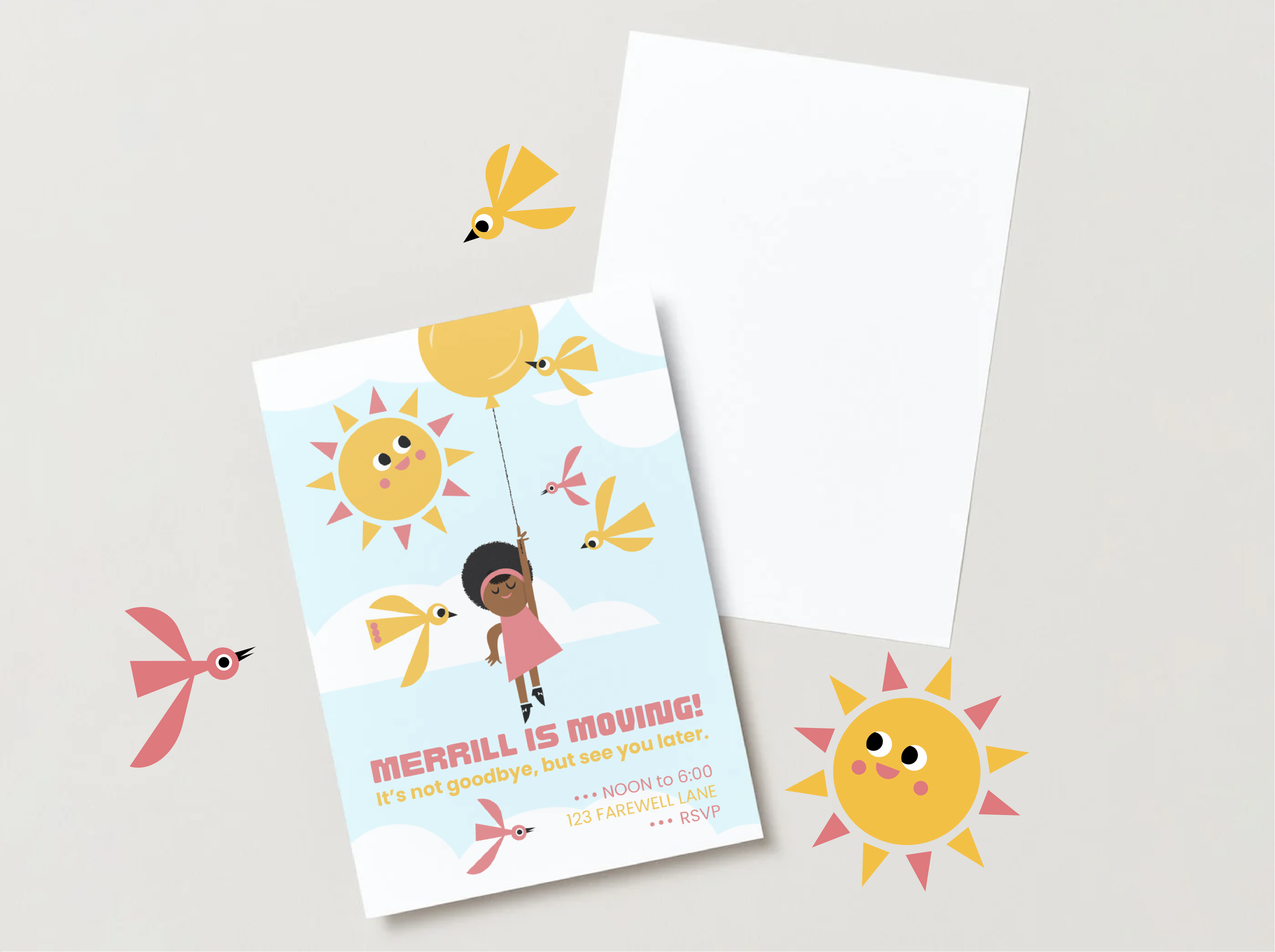 Goodbye, Moving On: Canva Card