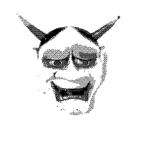 Japanese mask, black and white low-fi photo