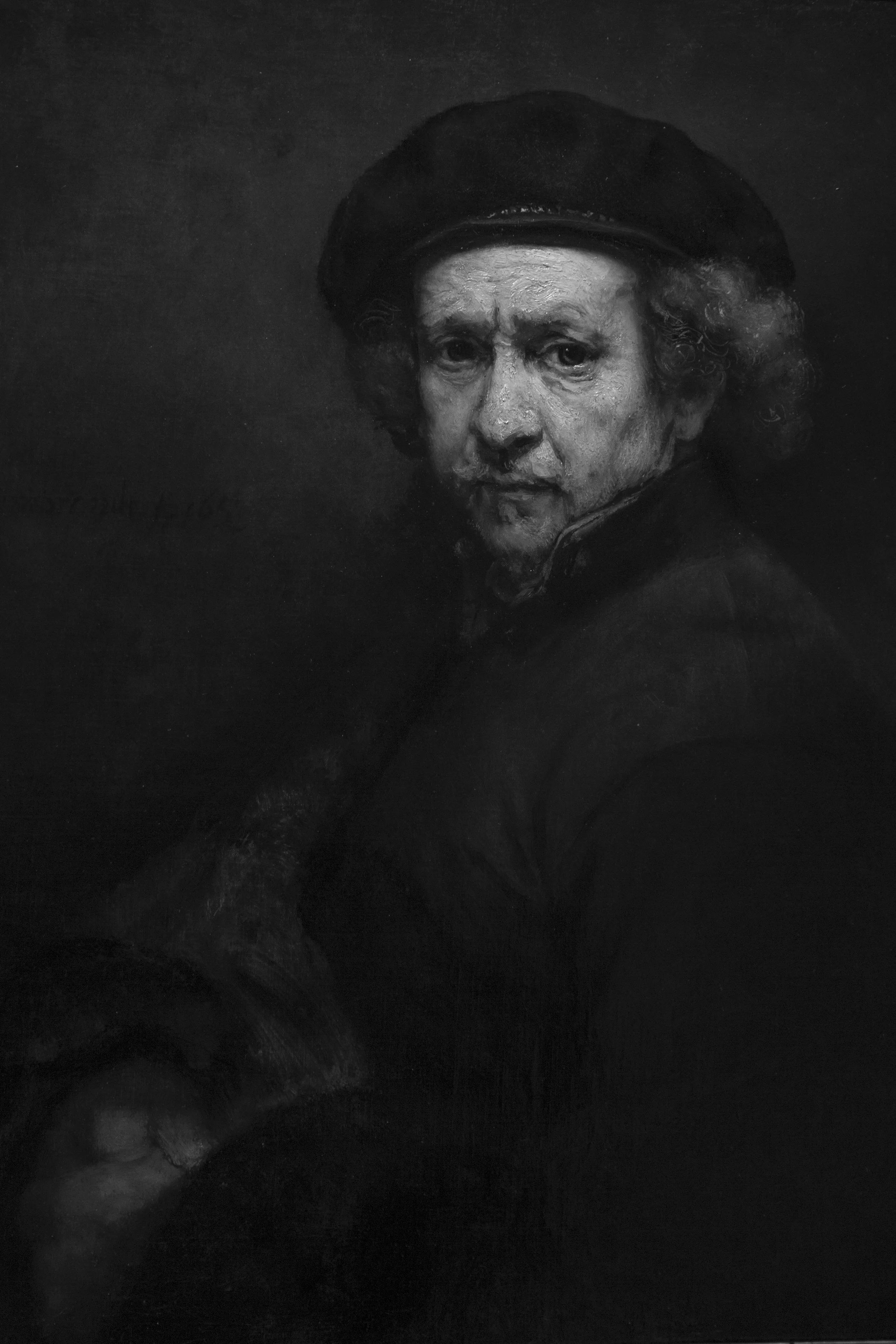 Rembrandt self portrait in Washington DC's National Gallery art museum, fine art photography