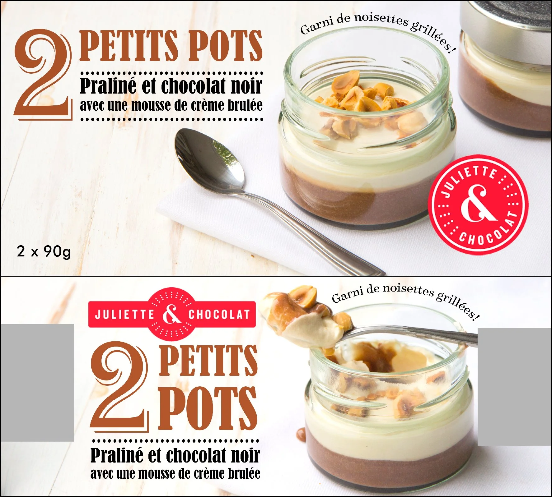 Packaging design by Lionel May for pastries in glass jars sold in retail