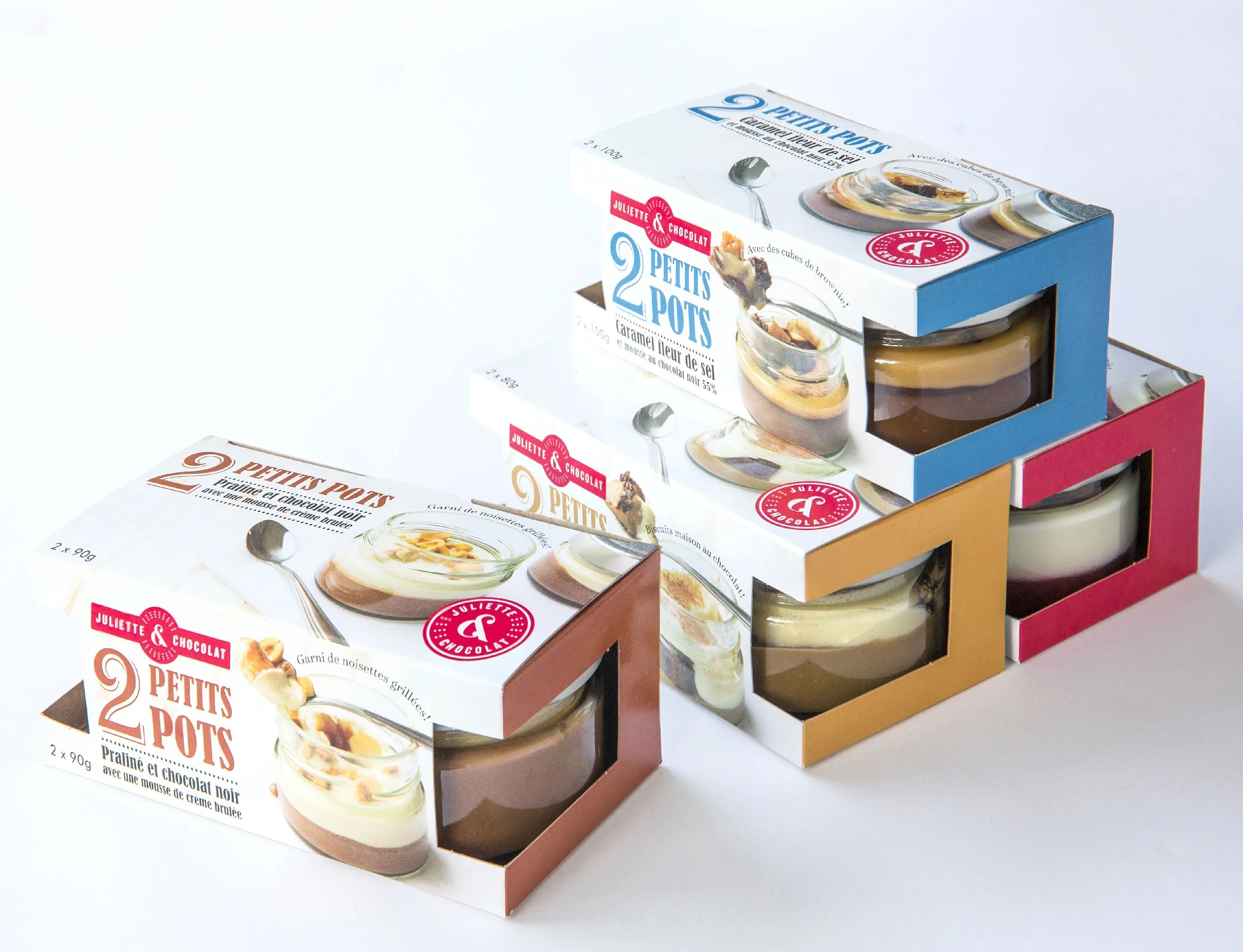 Colorful retail packaging for pastries 