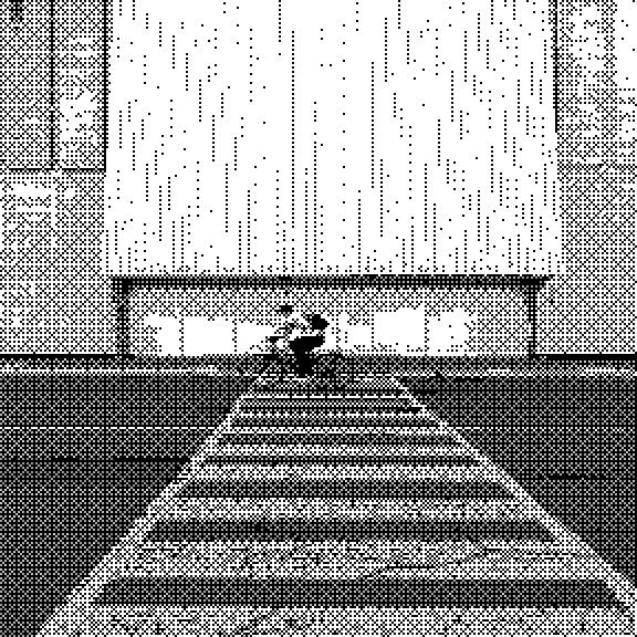 Game boy photography, bycicle in parking lot