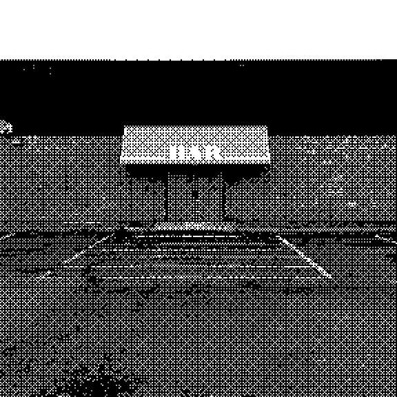 Abandoned bar, suburban scene in black and white
