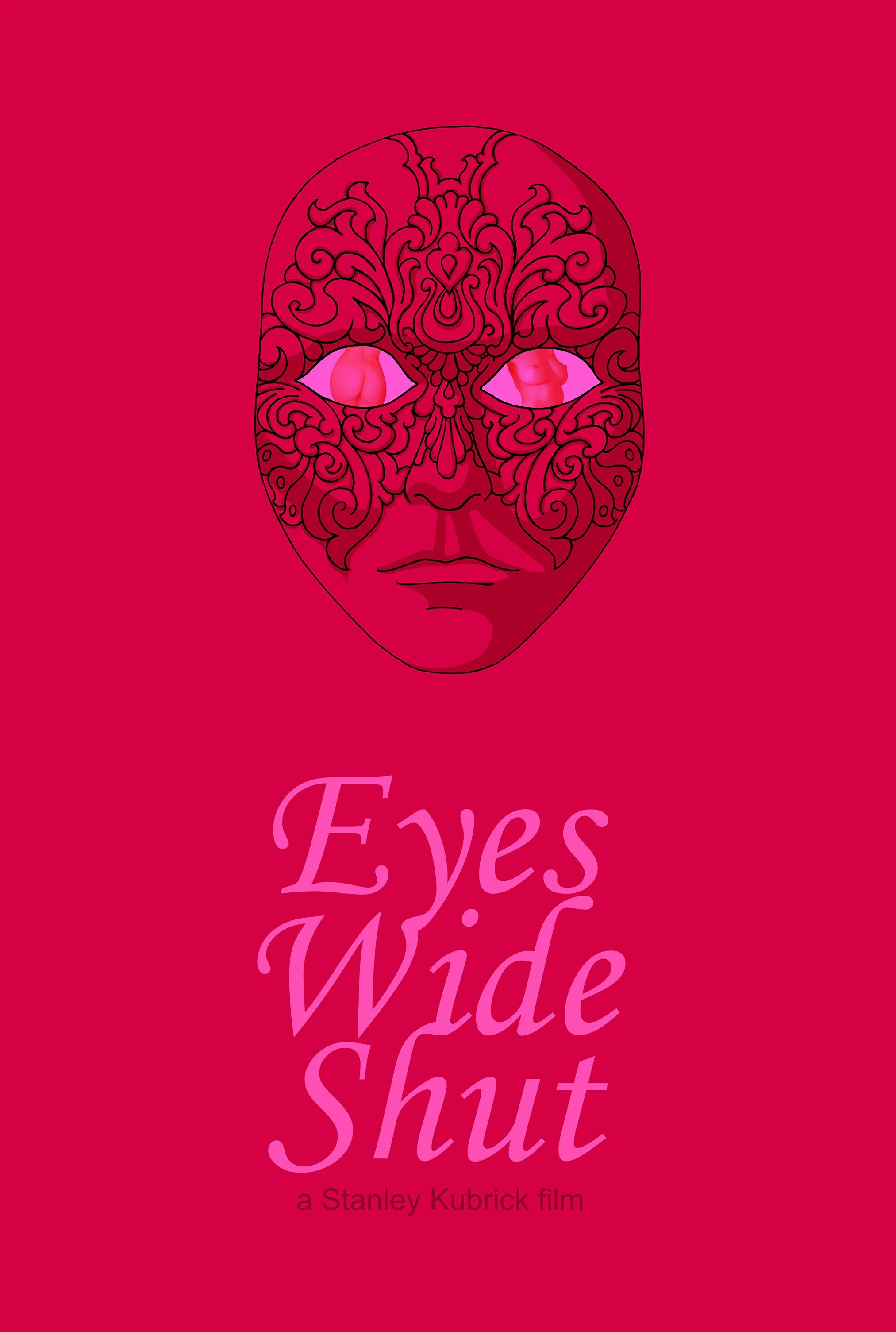 Alternative film poster for Stanley Kubrick's Eyes Wide Shut. 