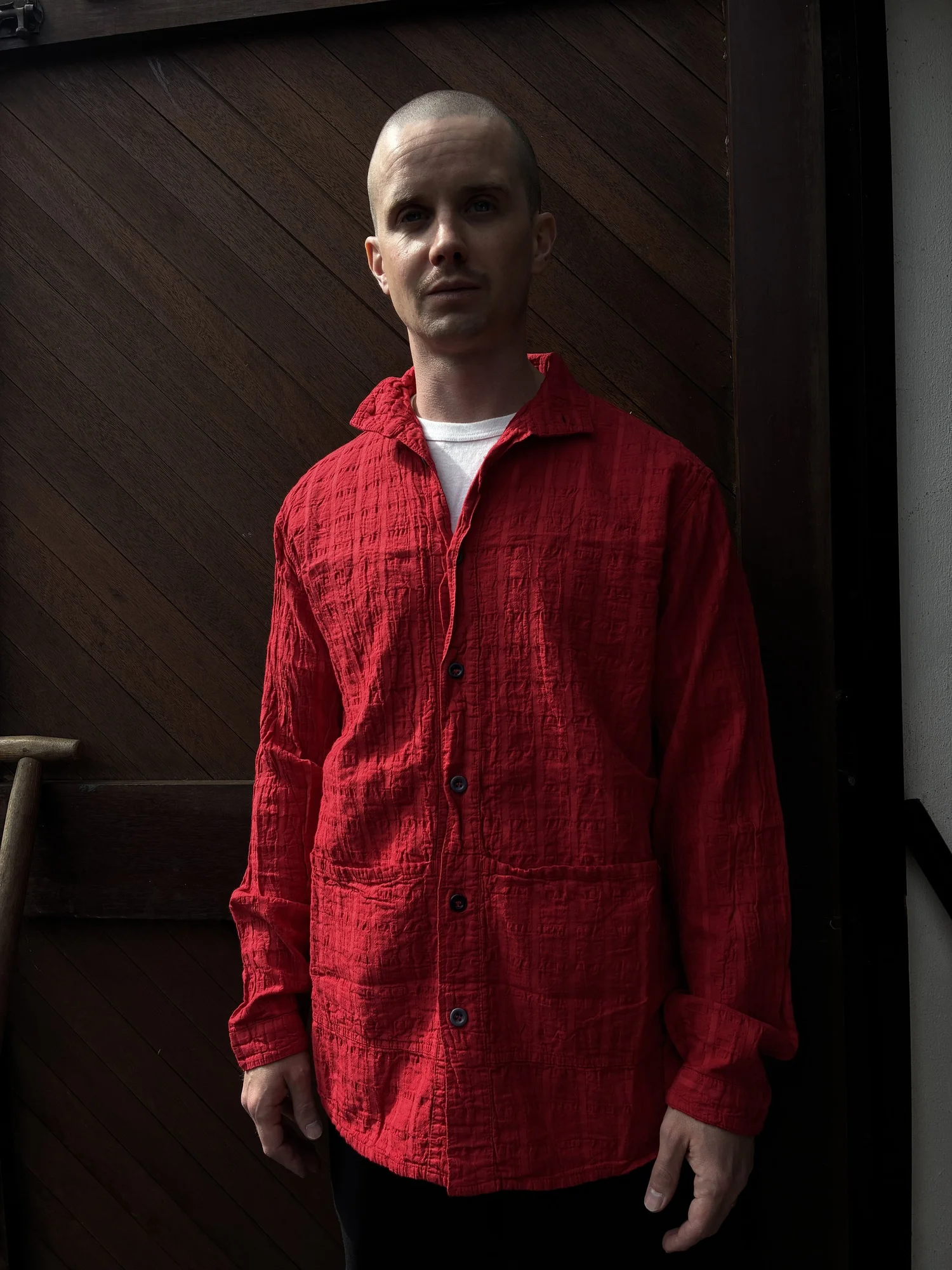 Tender Co. 468 Flipped Collar Shirt | Red — Nubes Shop