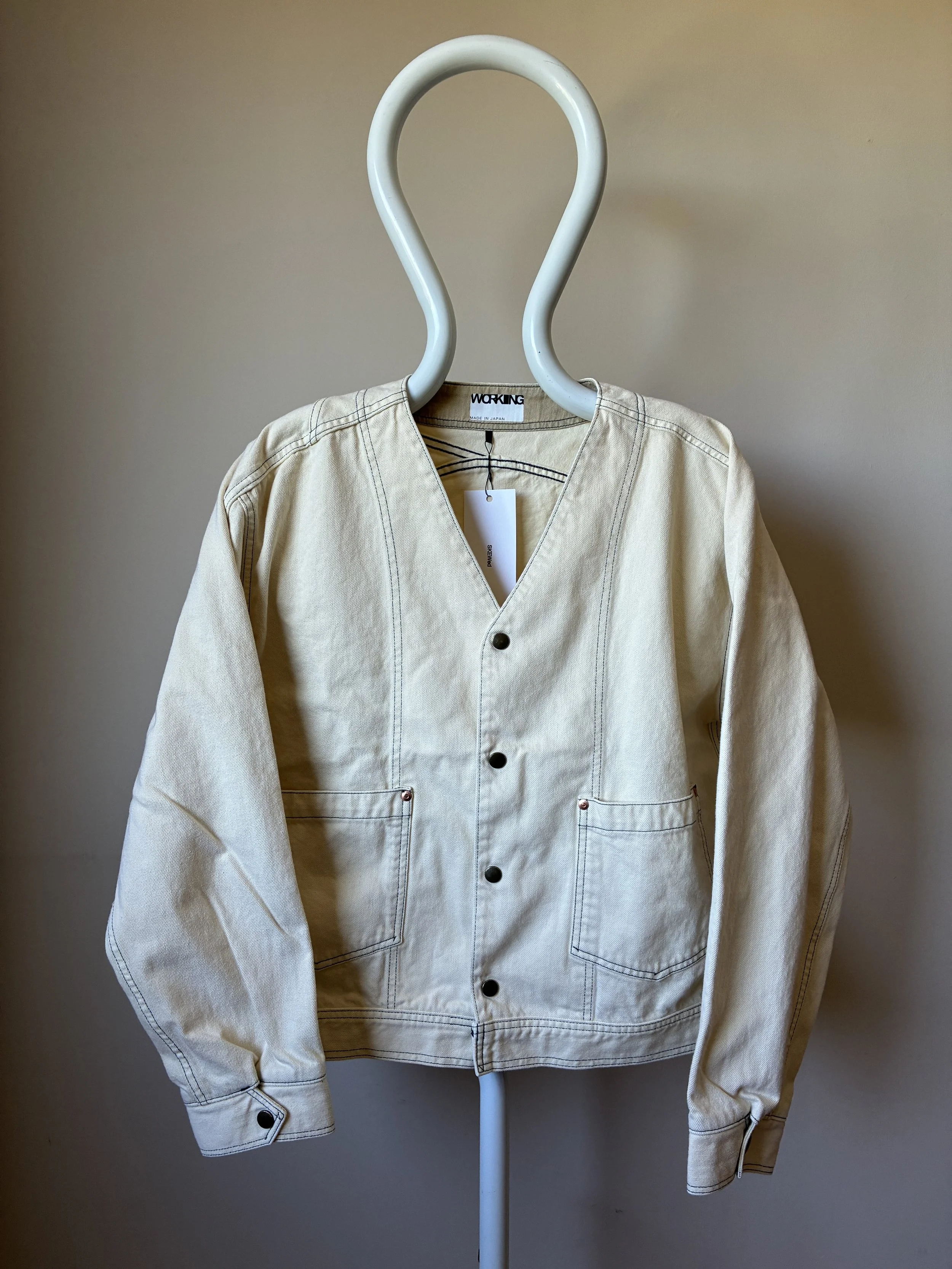 Working Skewed yeast jacket on mannequin