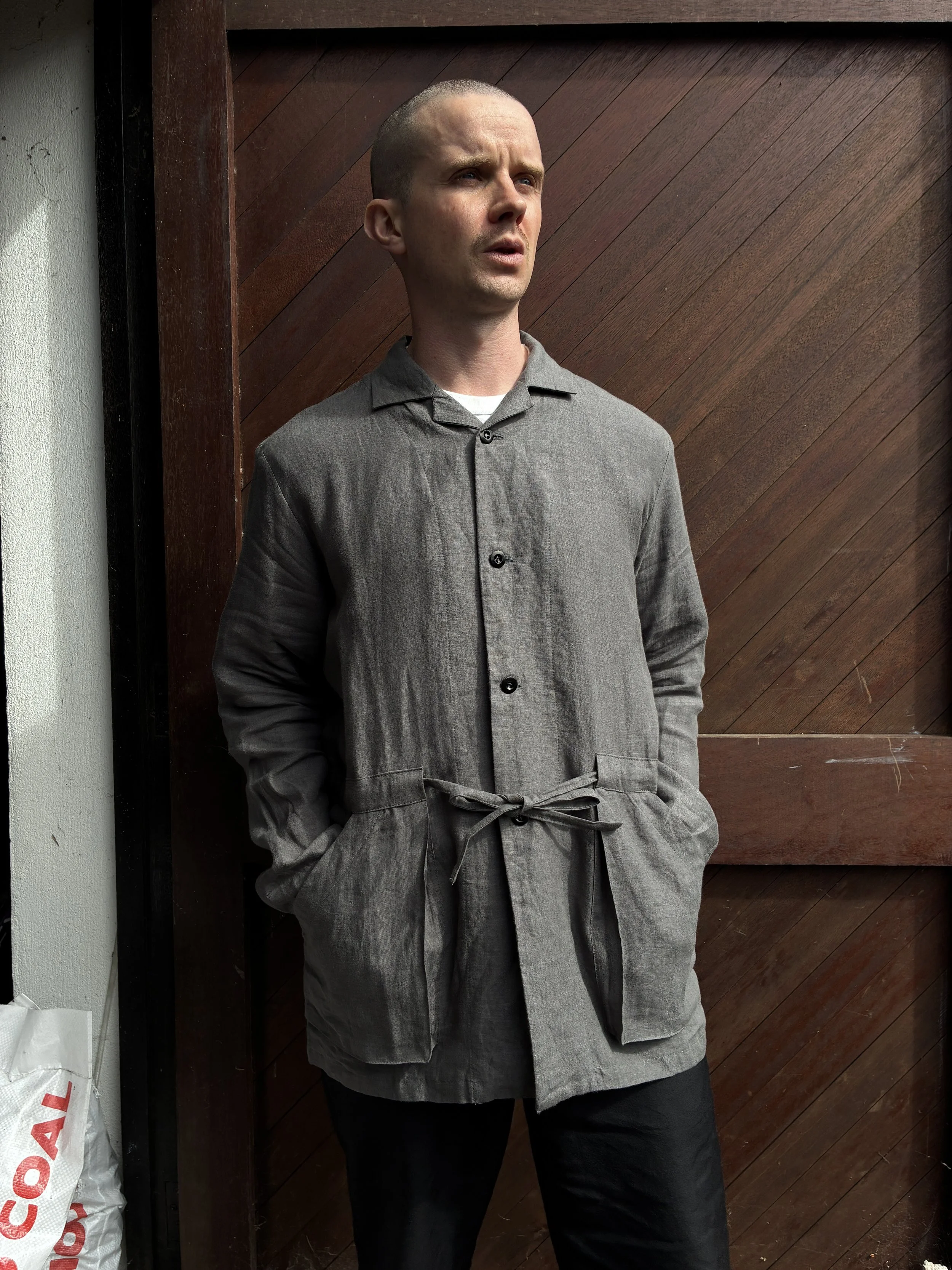 Frank Leder LINDWURM Linen Cardigan | Grey (Special Edition)
