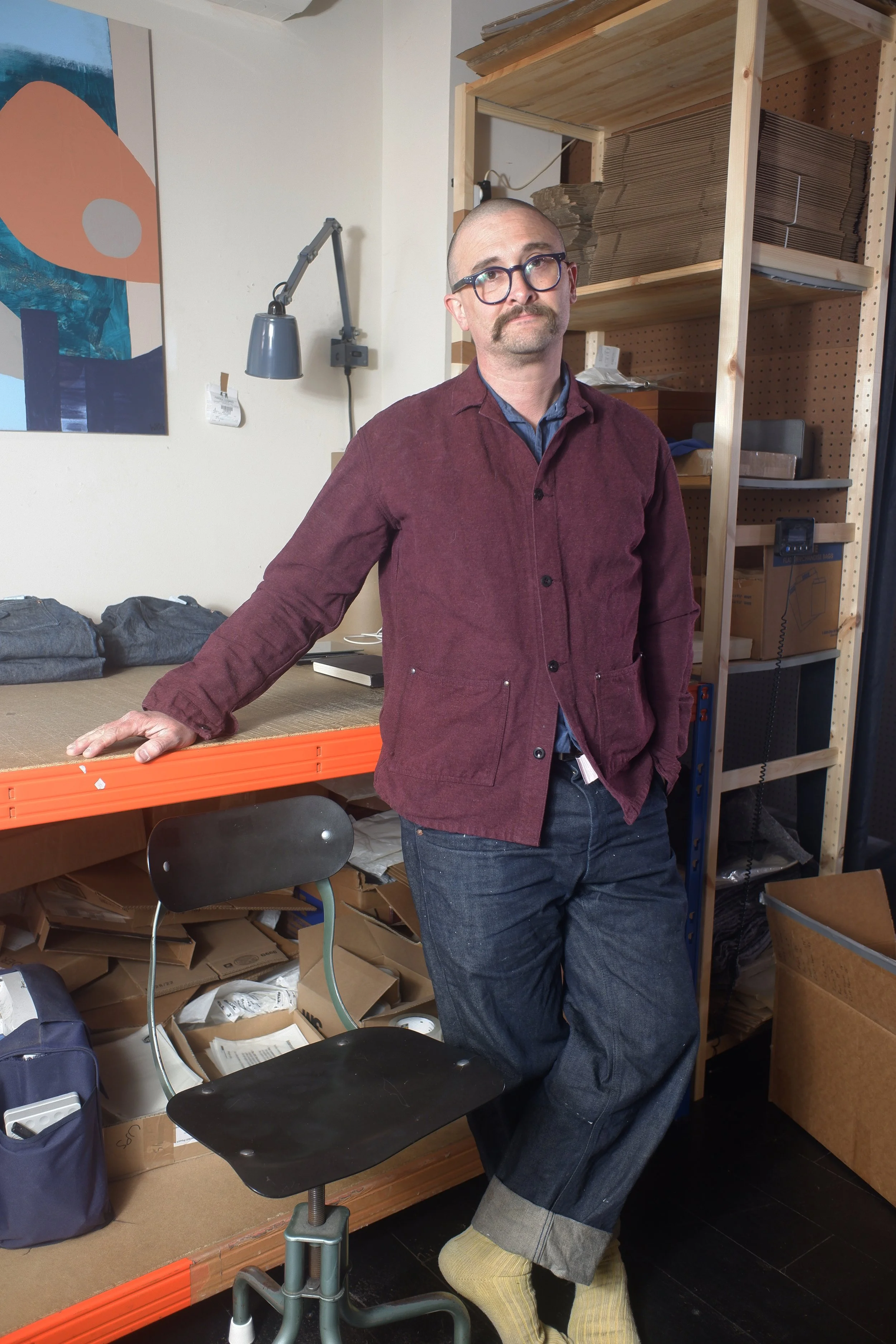 William in Tender's studio