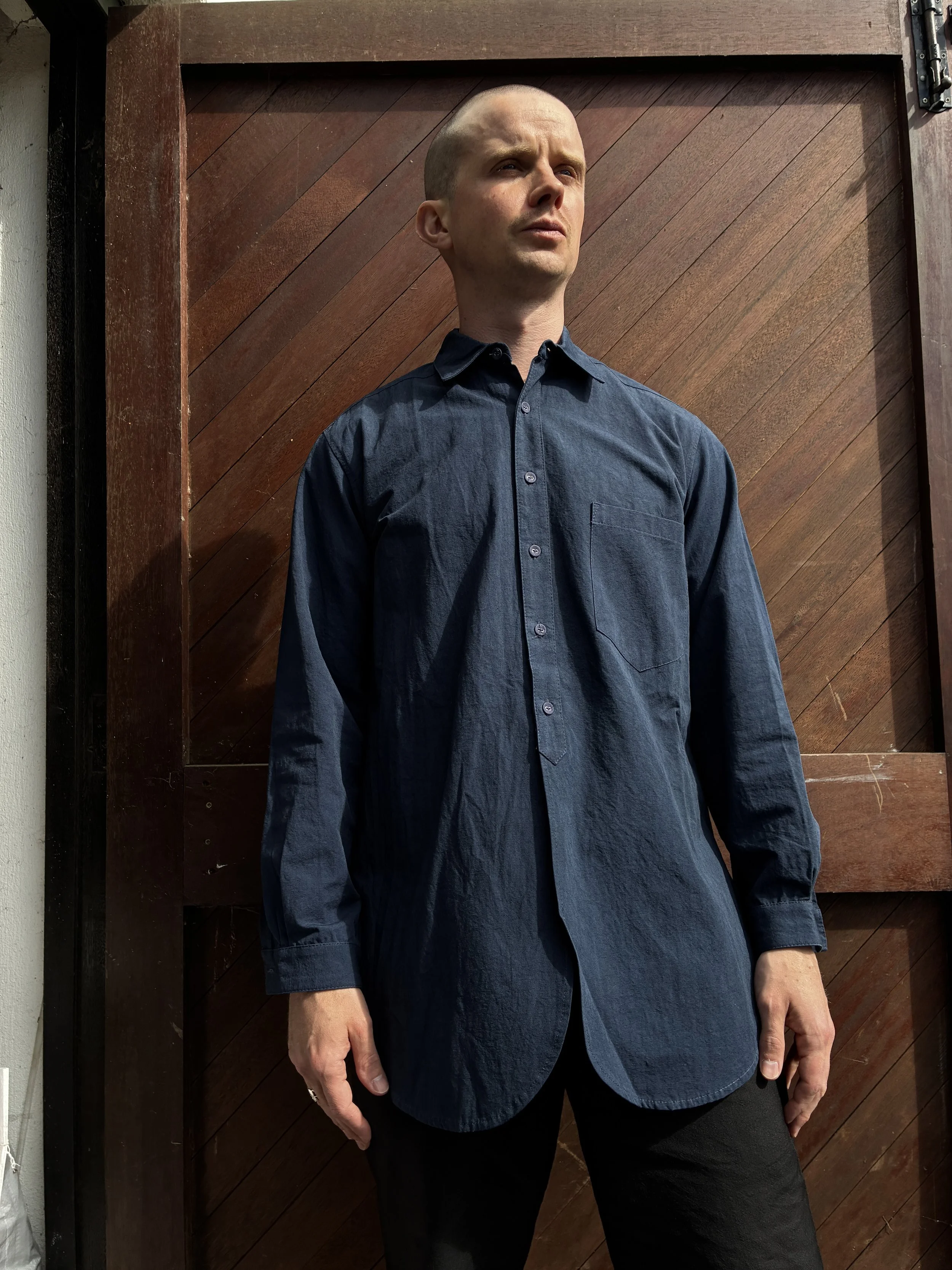 Frank Leder Triple Washed Shirt | Navy