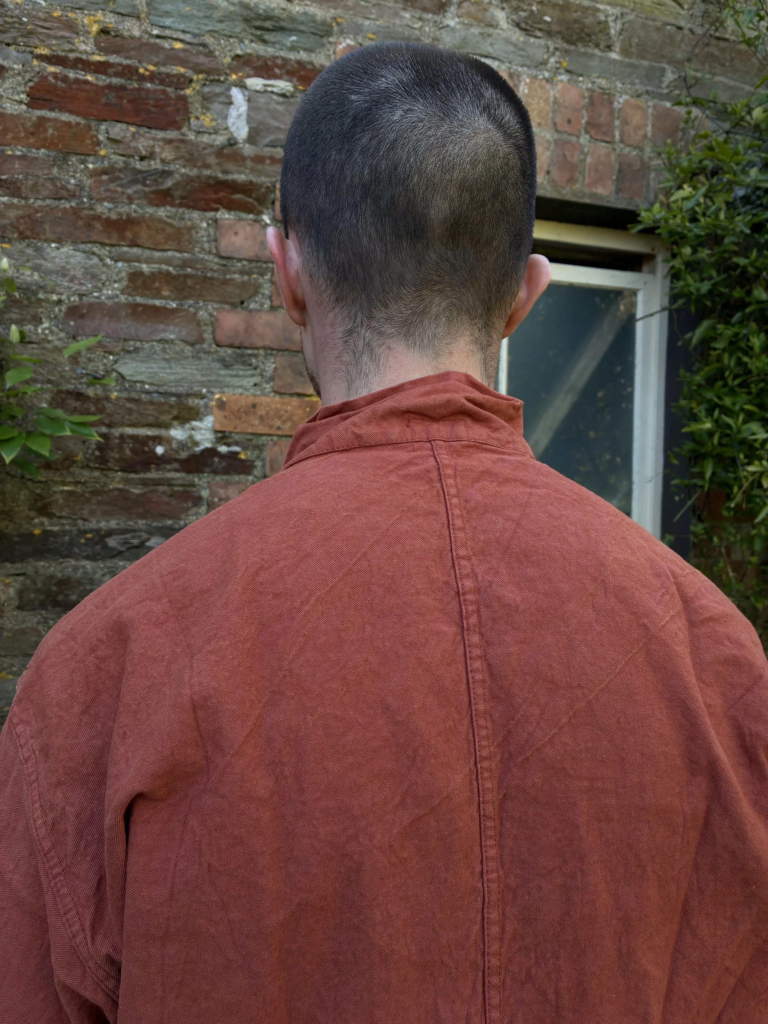 Closeup of the back of Tender Co 402 Two Birds Shirt