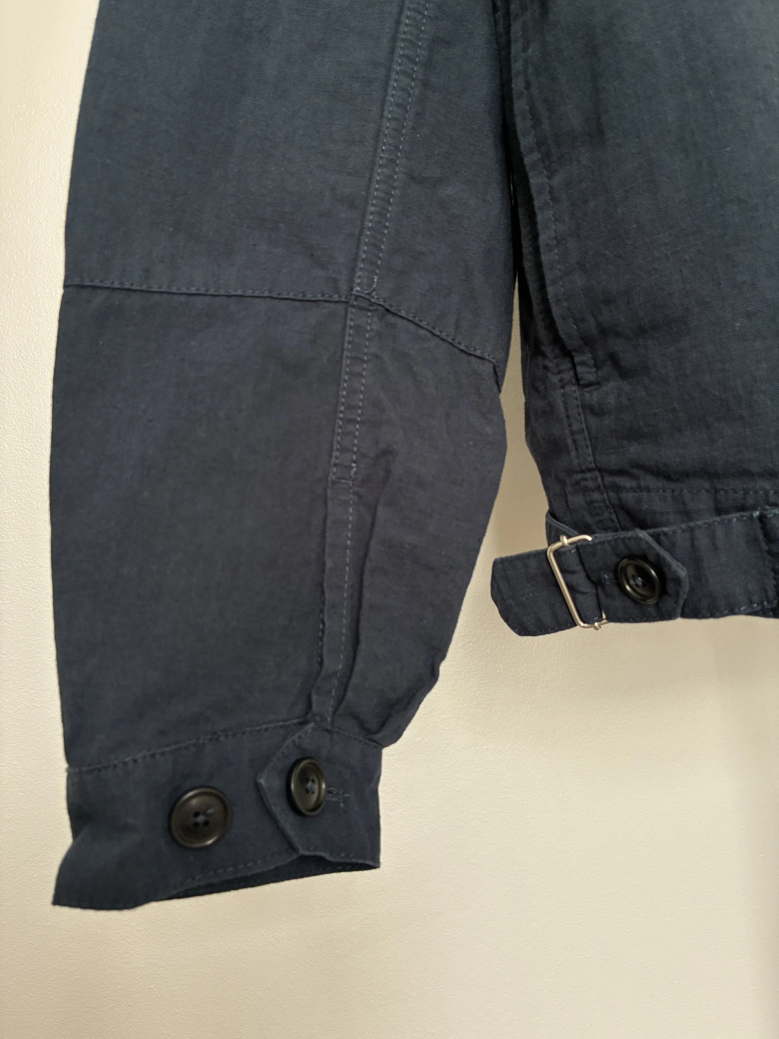Closeup of sleeve of 1st PAT-RN Navy Camden Jacket