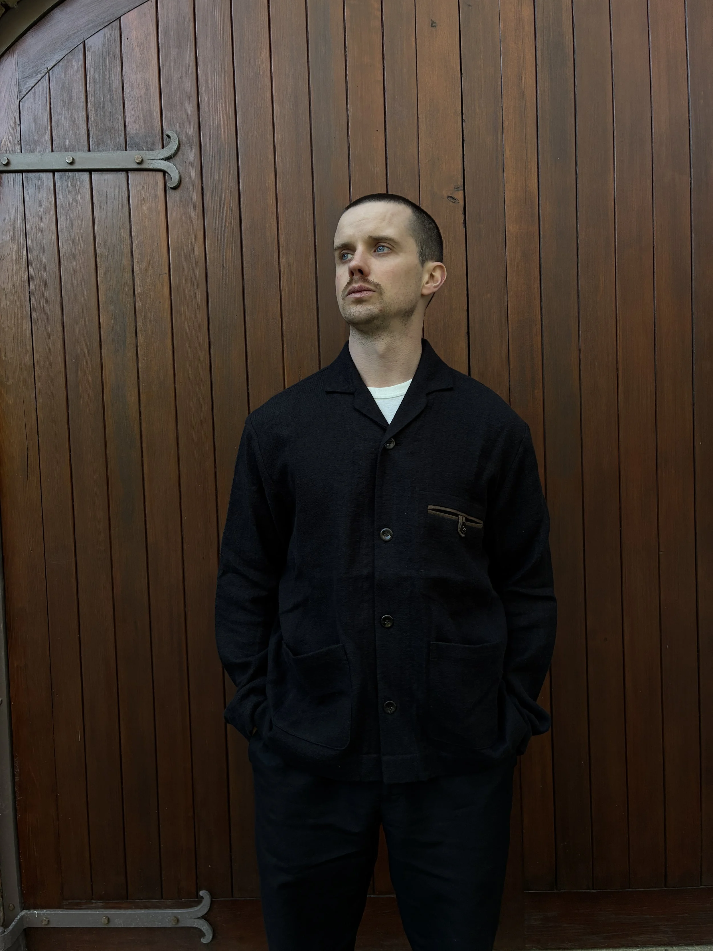 Frank Leder Japanese Wool Shirt | Black
