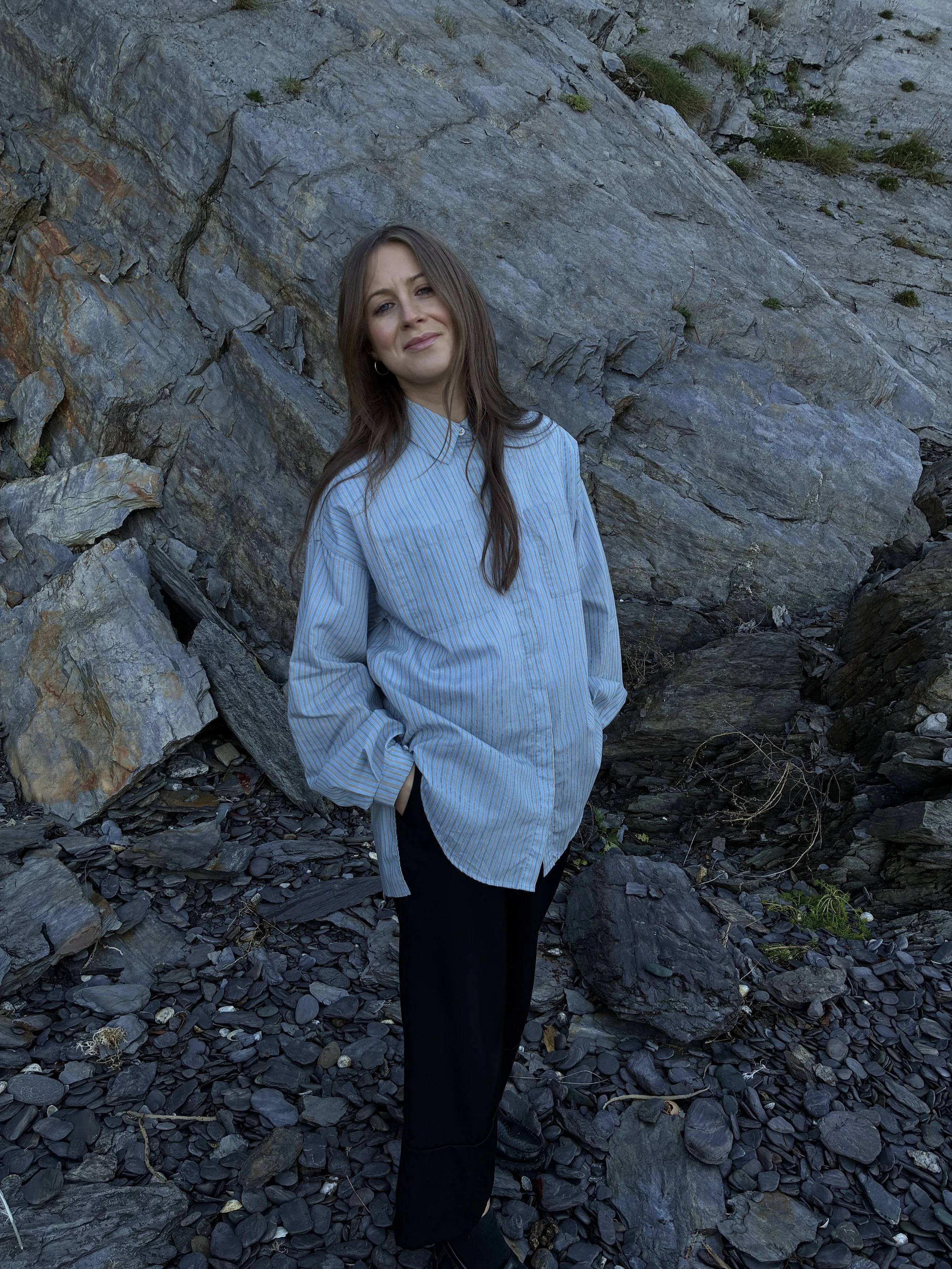 1st PAT-RN Woman Modula Shirt | Blue Stripes
