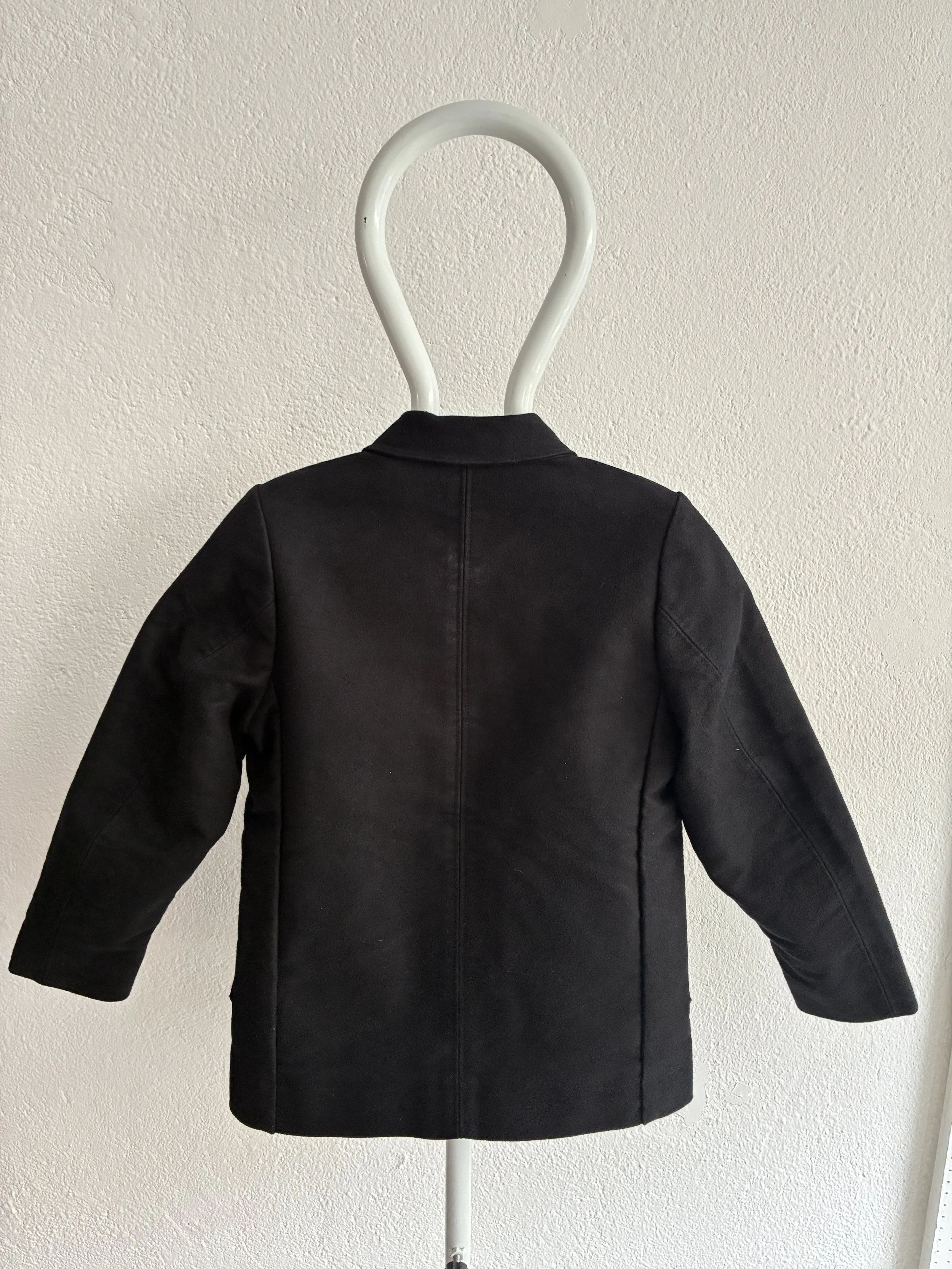 Mannequin wears Black Frank Leder Deutschleder Jacket, back view