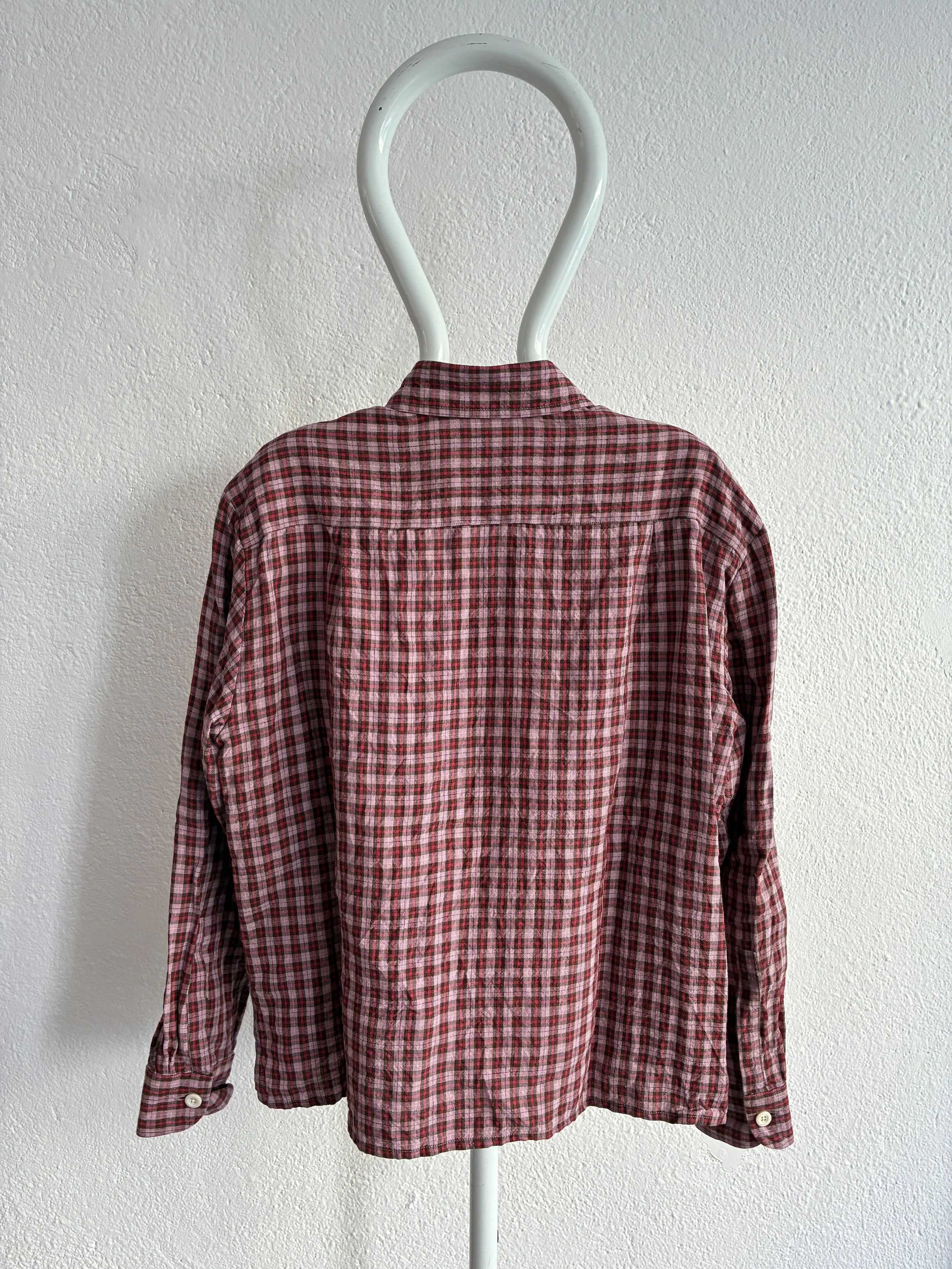 Back of Conkers Sunrise Relaxed Farmer Shirt on mannequin