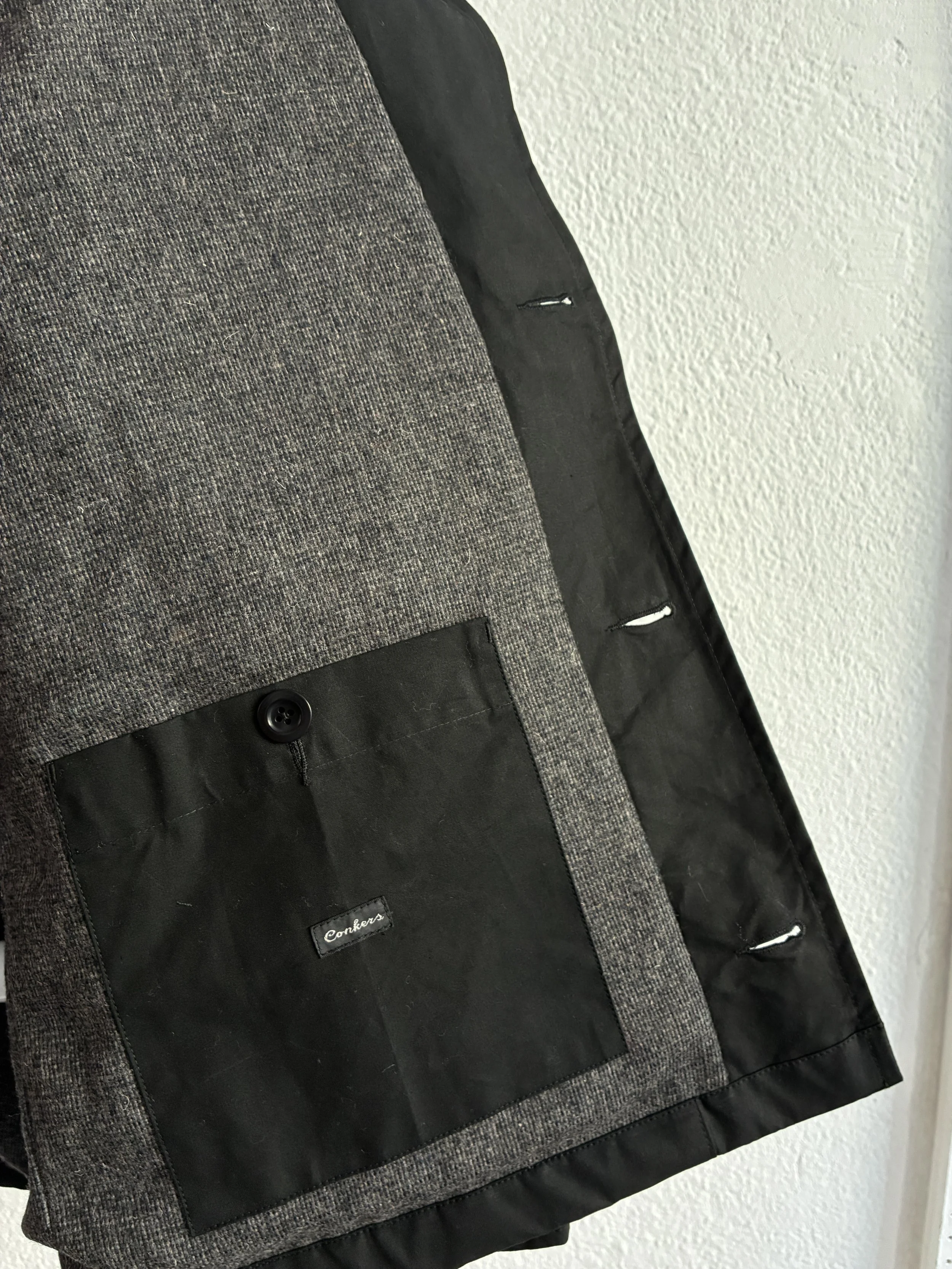 Inside pocket of Black Conkers Blanket Jacket