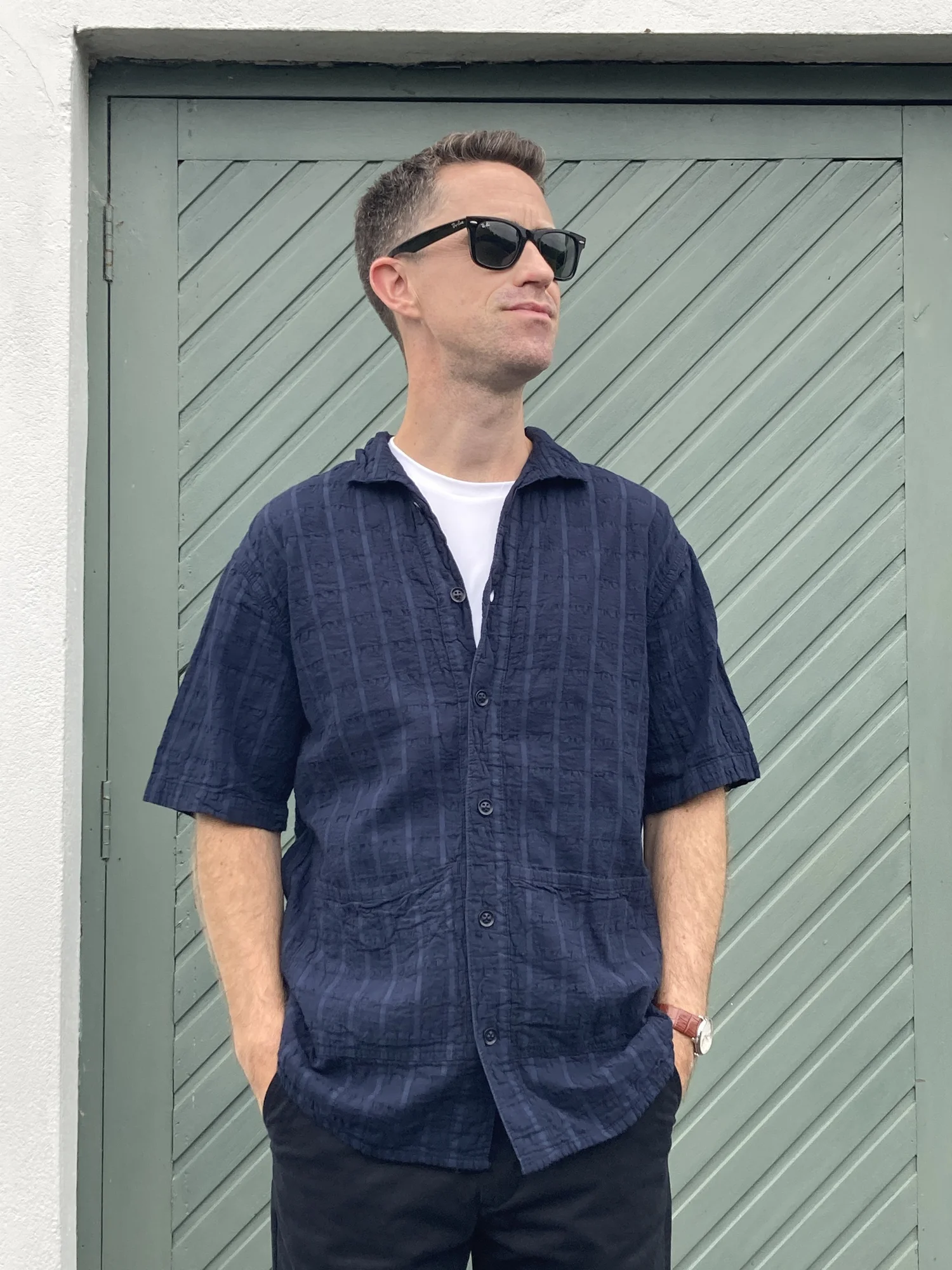 Tender Co. 469 Flipped Collar Shirt Hadal Blue — Nubes Shop