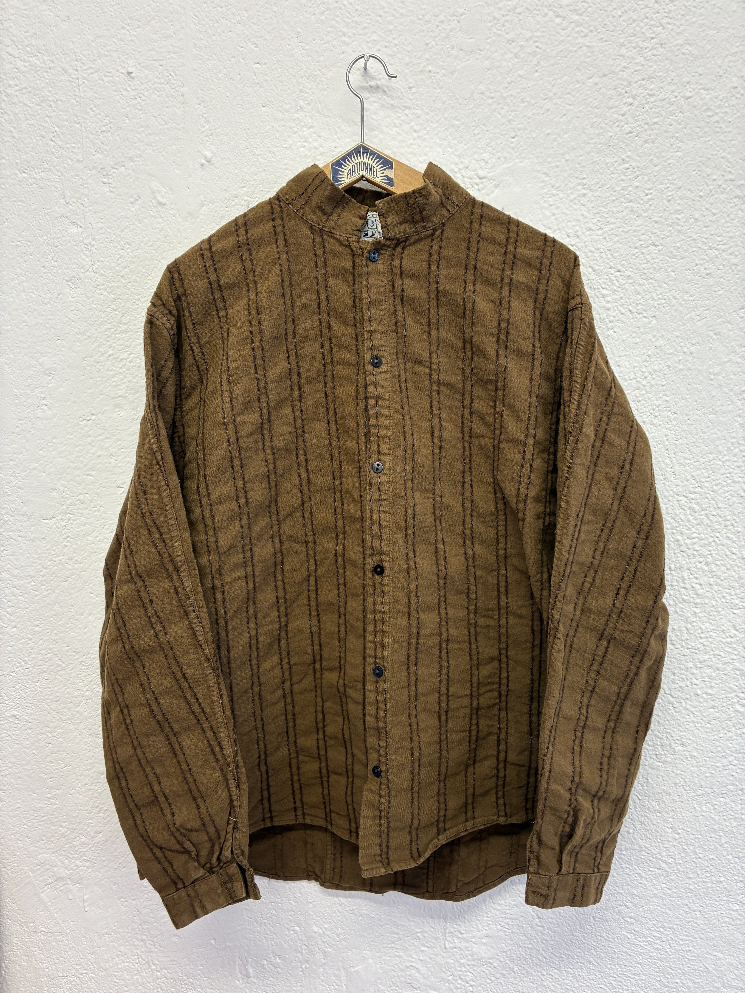 Brown Tender Co Type 486 Burro Shirt on hanger