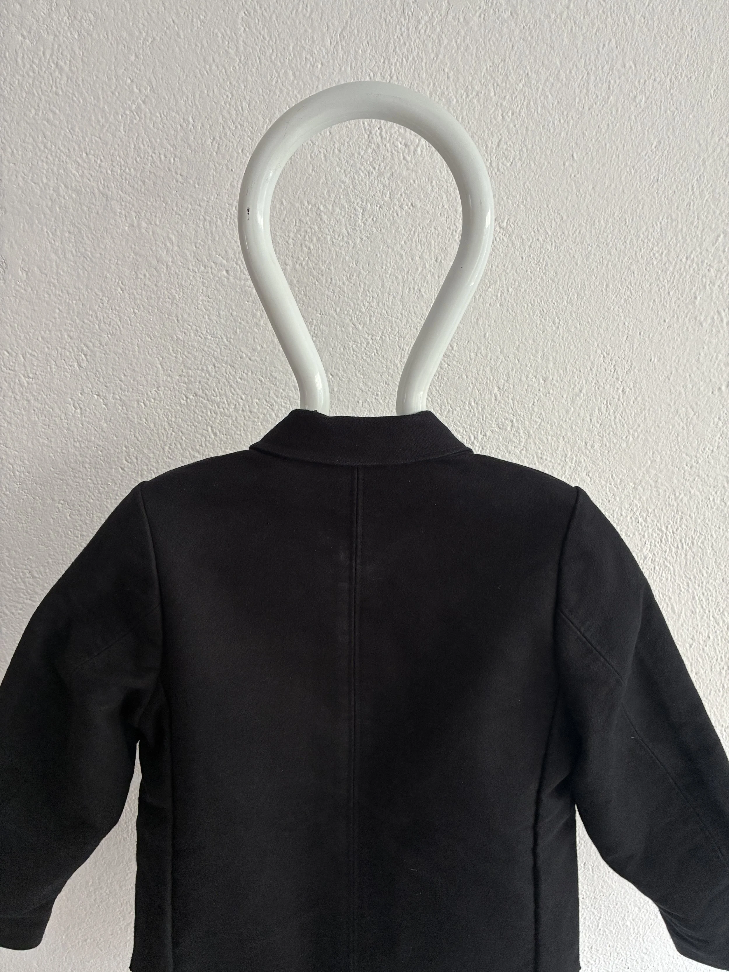 Mannequin wears Black Frank Leder Deutschleder Jacket, back view