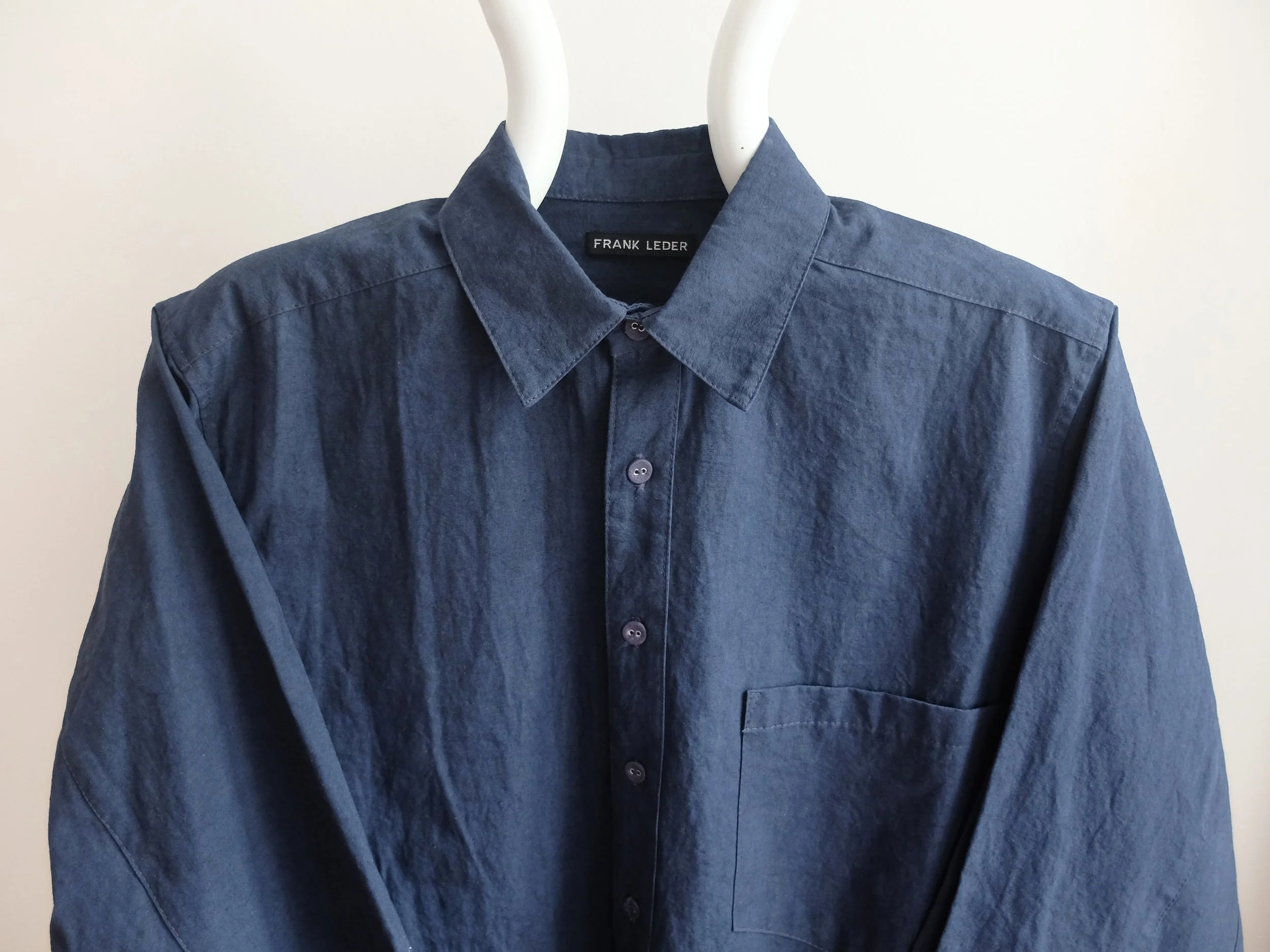 Frank Leder Triple Washed Shirt | Navy