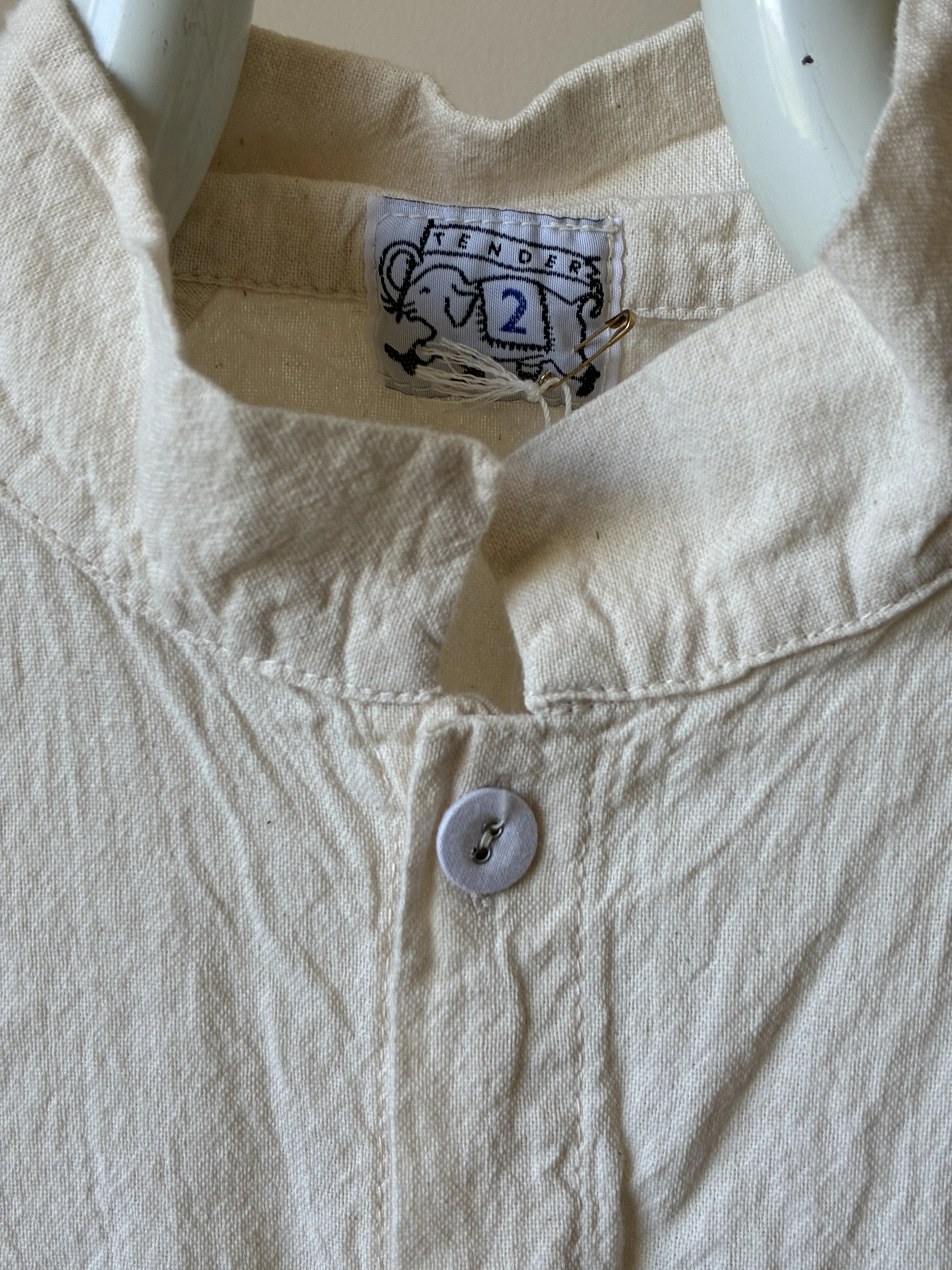 Close up of collar of Rinsed Tender Co 457 Frock Shirt