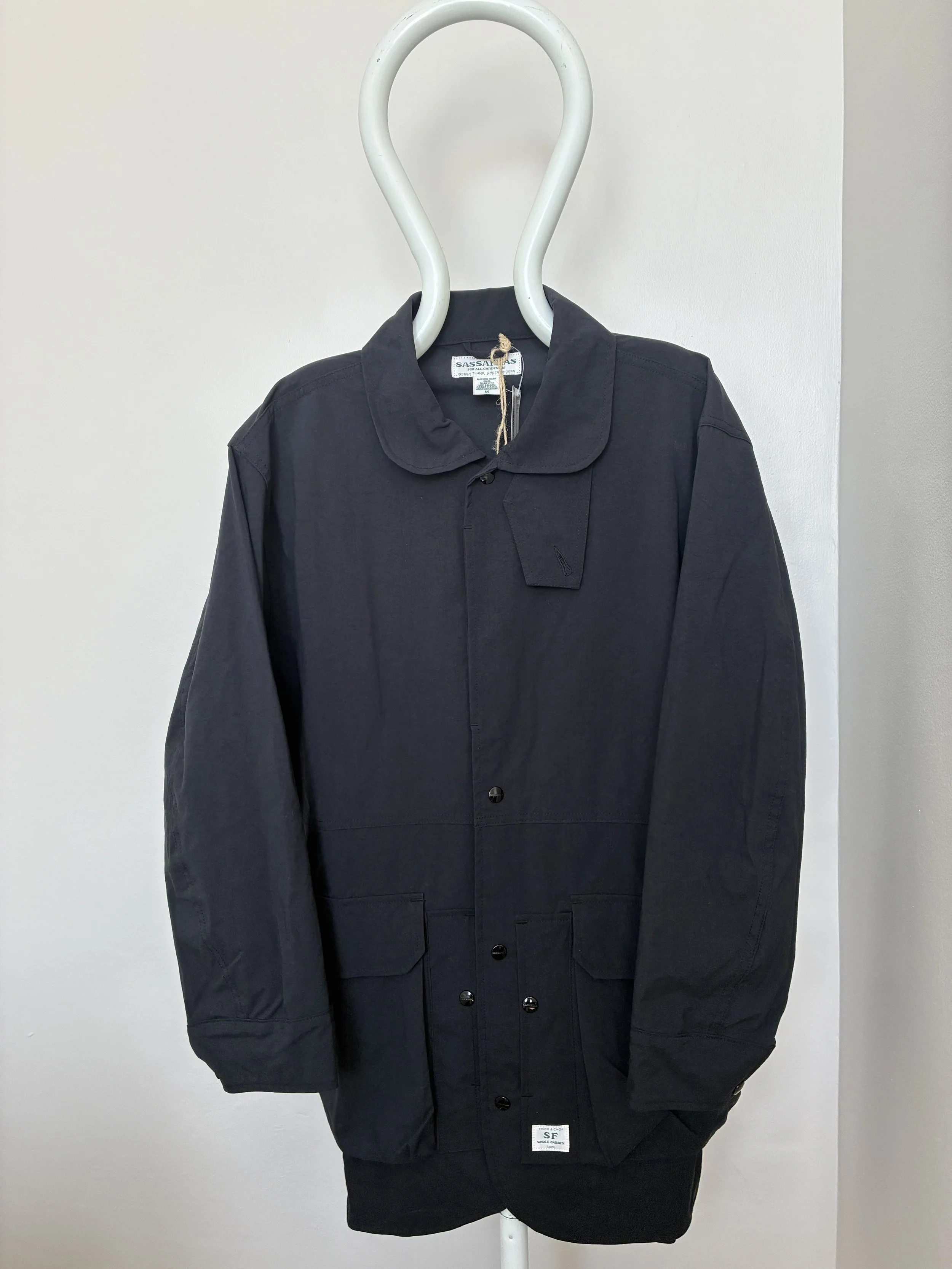 Black Sassafras Cultivator Coat on mannequin