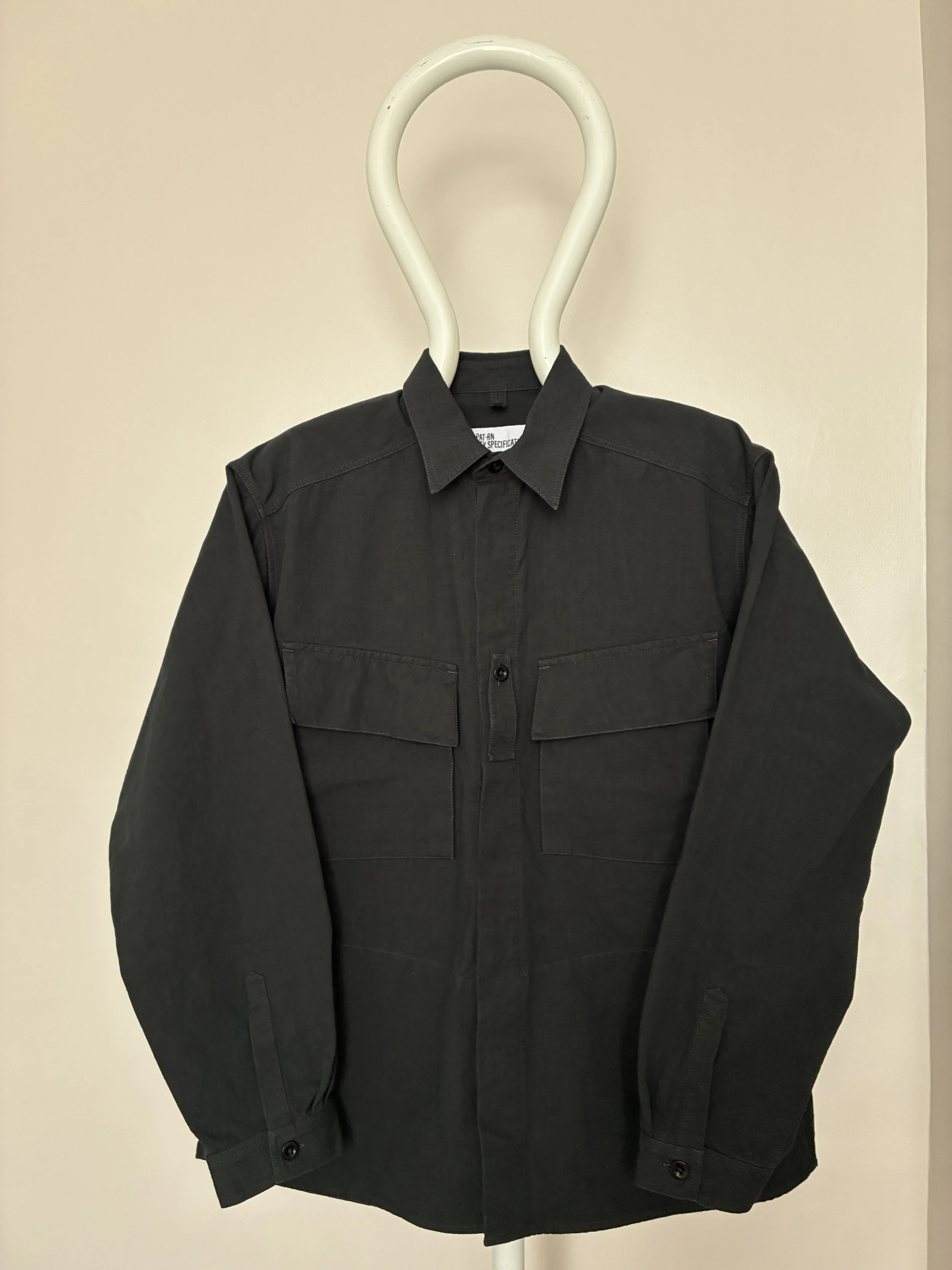 1st PAT-RN Sumatra Charcoal Overshirt on mannequin