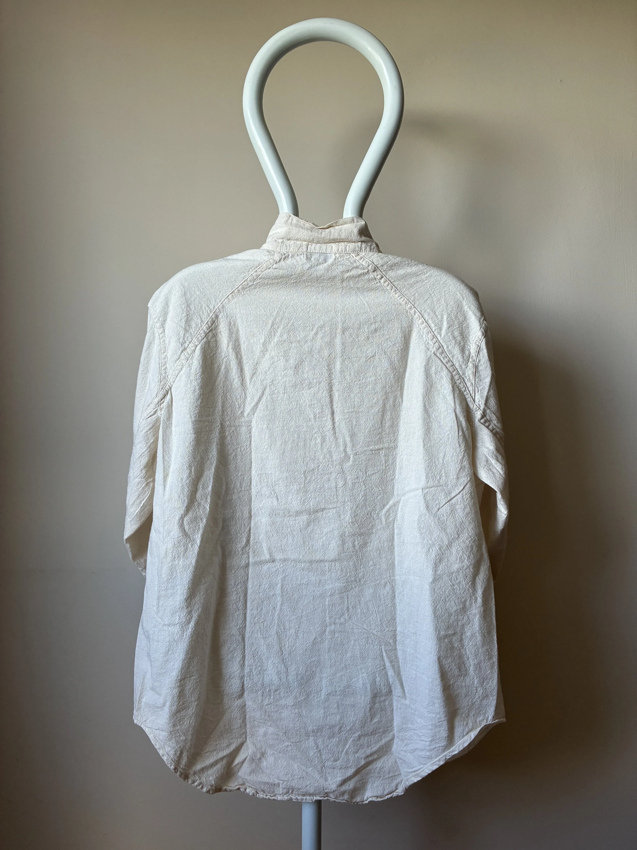 Back of Tender Co Type 457 Rinsed Frock Shirt on mannequin