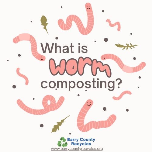 What if you don't have space for a compost pile? You can try vermicomposting!
Vermicomposting, or worm composting, is a method of indoor composting using specific worms, like red worms. These worms digest materials and start aerobic decomposition, wh