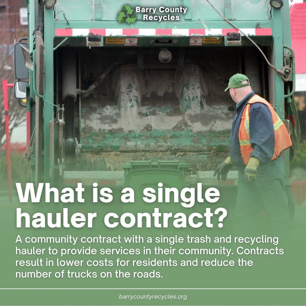 You may have heard the term before, but what does it actually mean to have a single hauler contract?
A community releases a request for bids and negotiates a contract with a single trash/recycling hauler to provide services for their community. These