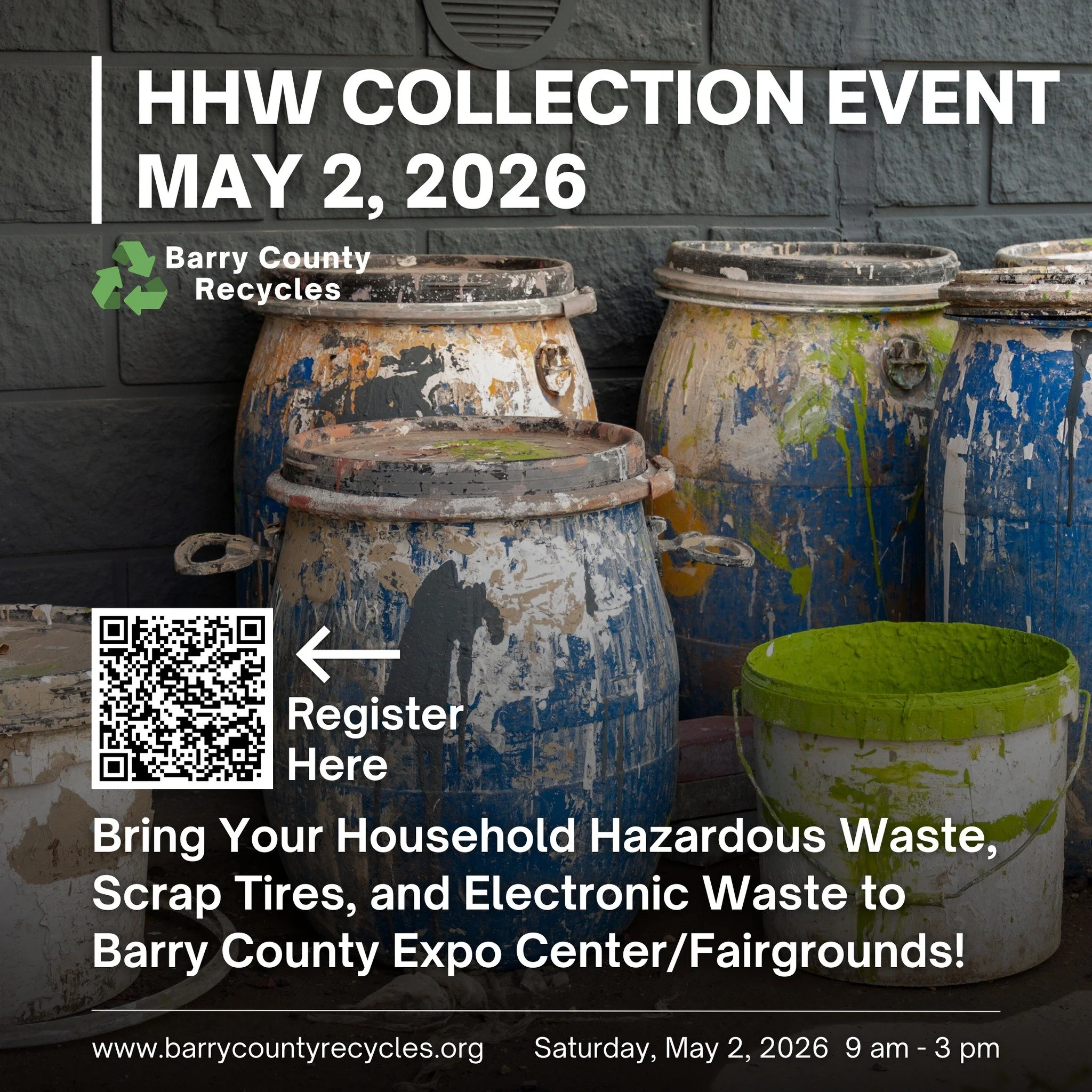Happy first day of Spring!
As you begin your spring cleaning make sure to set aside any household hazardous waste (HHW) for the 2026 HHW collection event on May 2nd! Materials like outdated and unused medications, oil-based paints, dead batteries, bu
