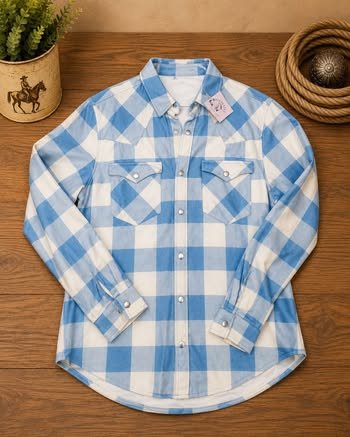 Consignment #493 - Blue Plaid Fleece Button Down